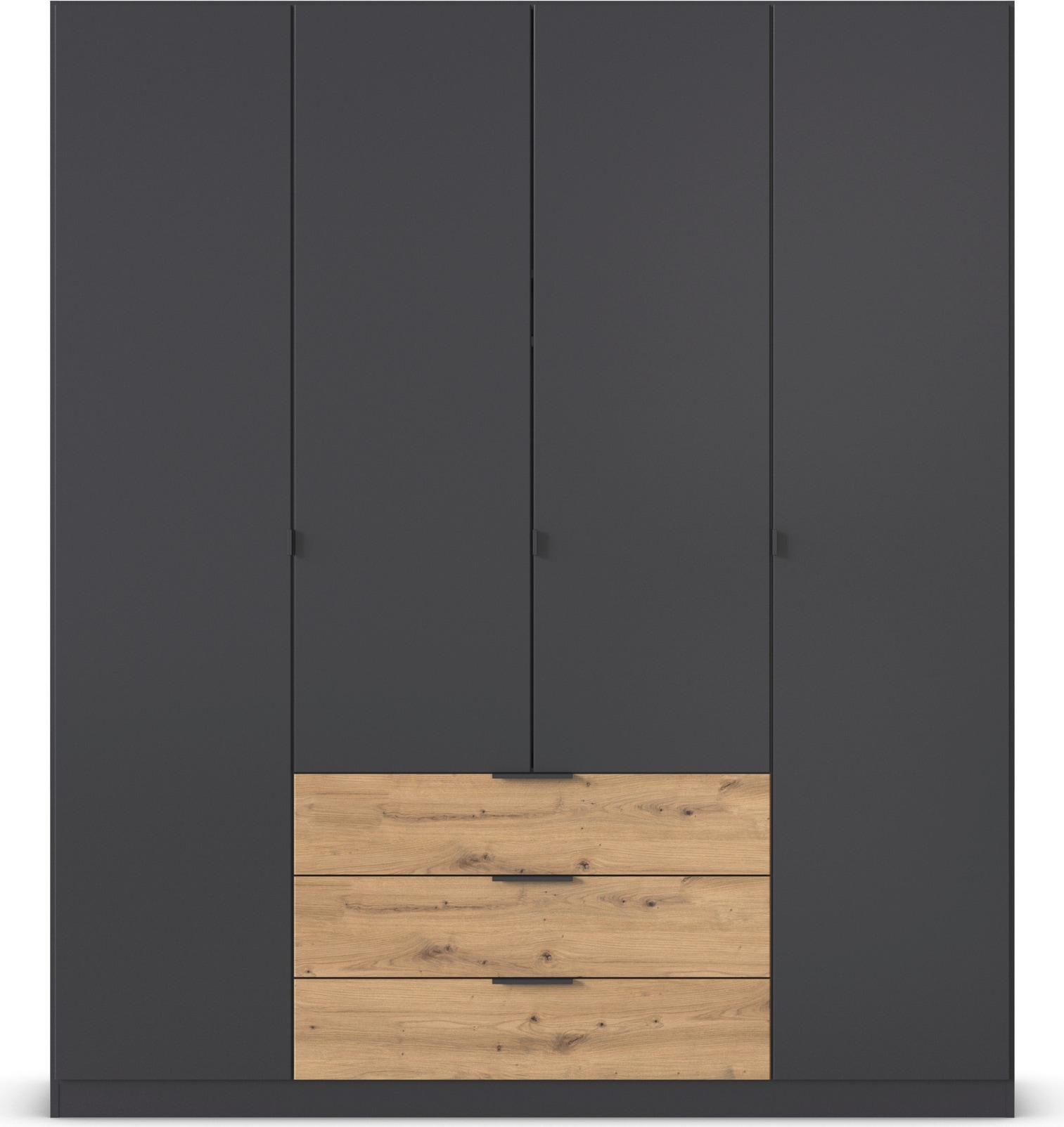 rauch Drehtürenschrank »Kleiderschrank Schrank Garderobe Schlafzimmerschrank DAVOA«, mit farblich abgesetzten Schubkästen in Eiche Artisan MADE IN GERMANY