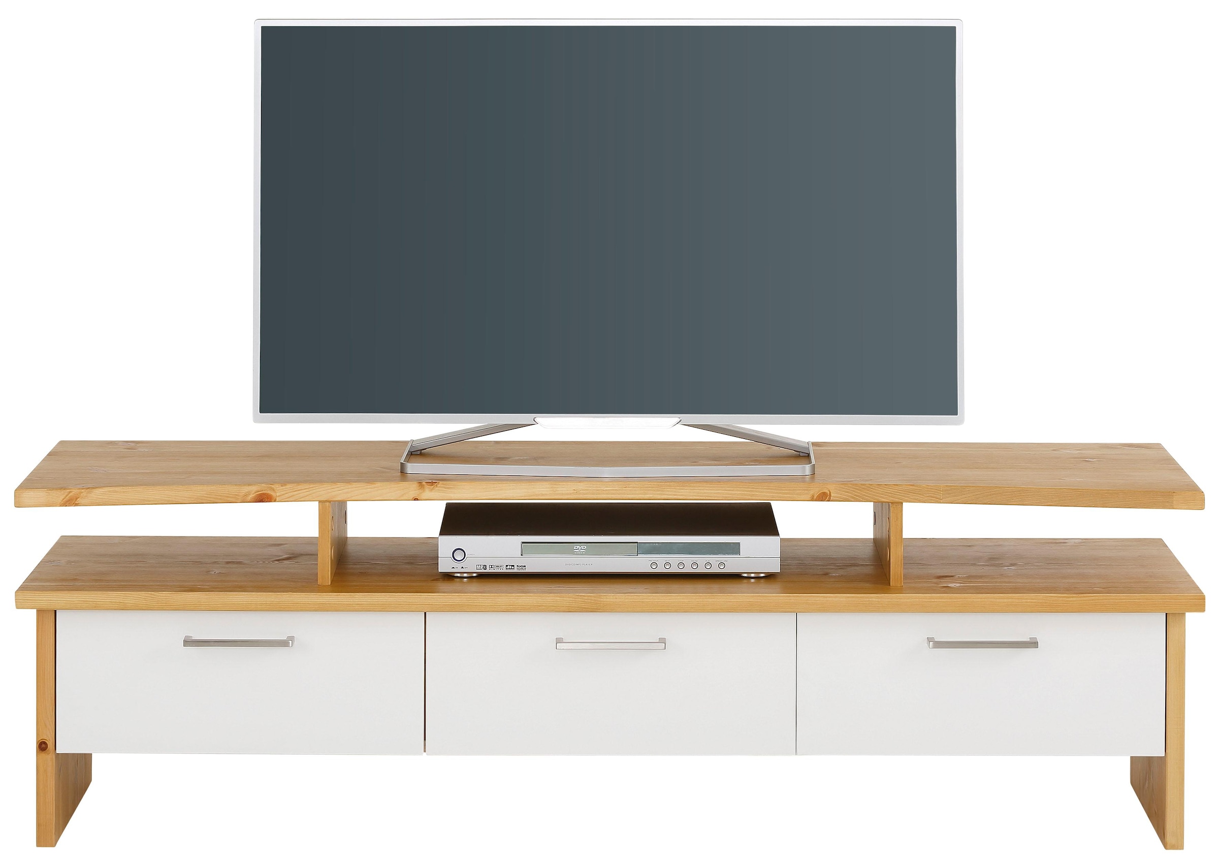 Home affaire TV-Board "Ixo", Breite 148 cm, mit 3 Schubladen, aus masiver K günstig online kaufen