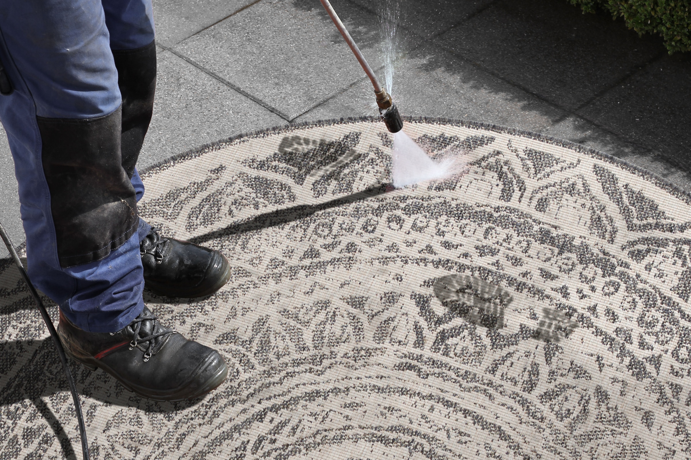 HANSE Home Teppich »Siruma Wendeteppich«, rund, 5 mm Höhe, In- & Outdoor, beidseitig, Orientalisch, Teppich, Garten, Flur