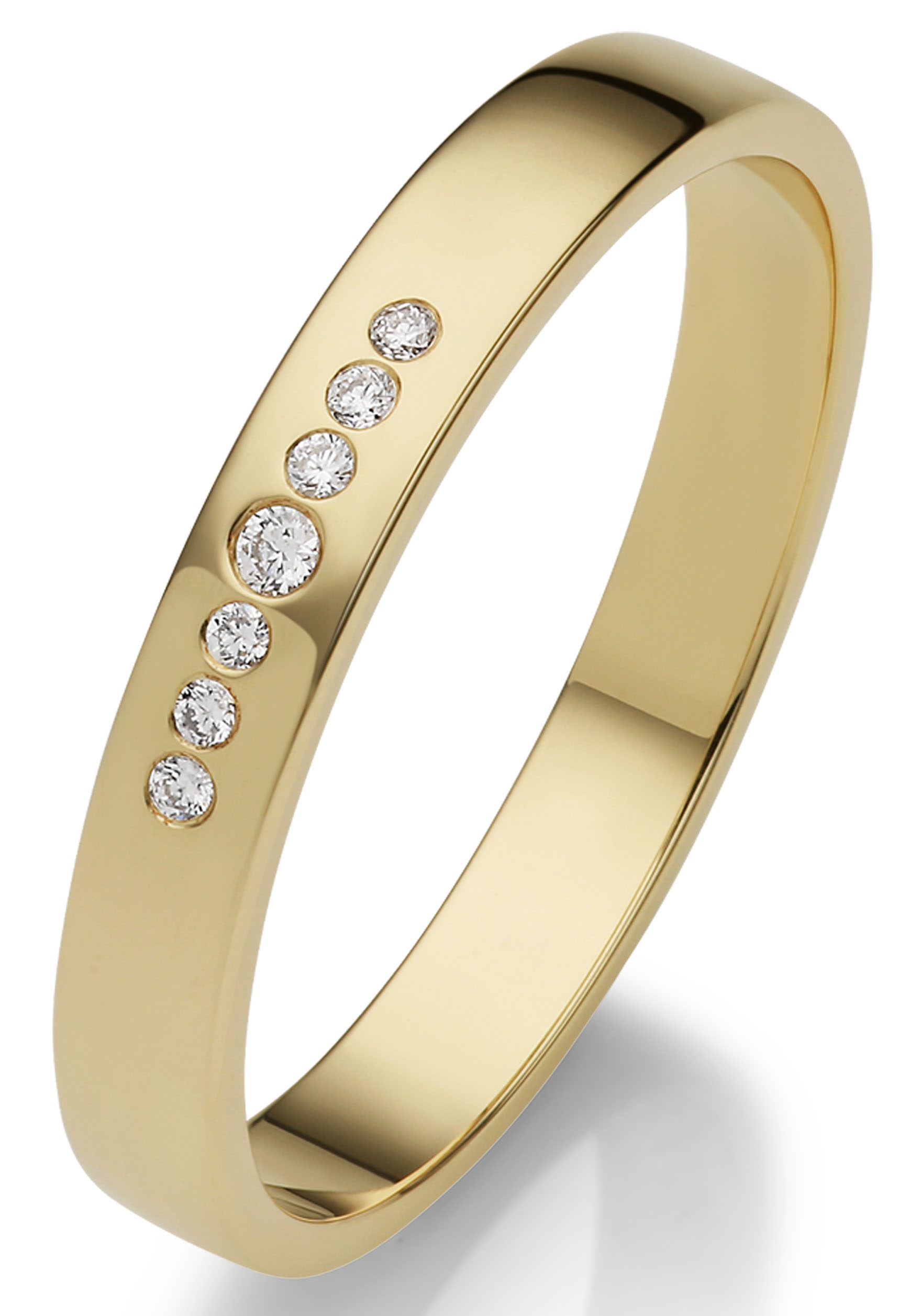 Firetti Trauring »Schmuck Geschenk Gold 375 Hochzeit Ehering "LIEBE"«, Made in Germany, wahlweise mit oder ohne Brillanten