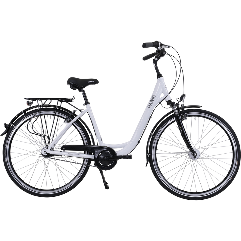 HAWK BIKES Cityrad »City Wave Deluxe White« 7 Gang Shimano Nexus Schaltwerk für Damen und Herren weiß