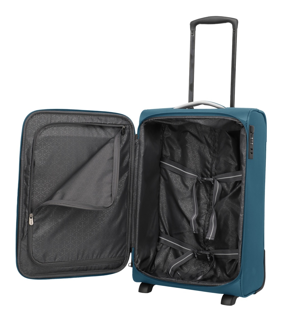 travelite Handgepäck-Trolley »JETPACK Slim 2 Cabin, konzipiert für Air France, KLM & ITA« 40 l 4 Rollen Weichgepäck-Koffer Handgepäck für die meisten gängigen Airlines