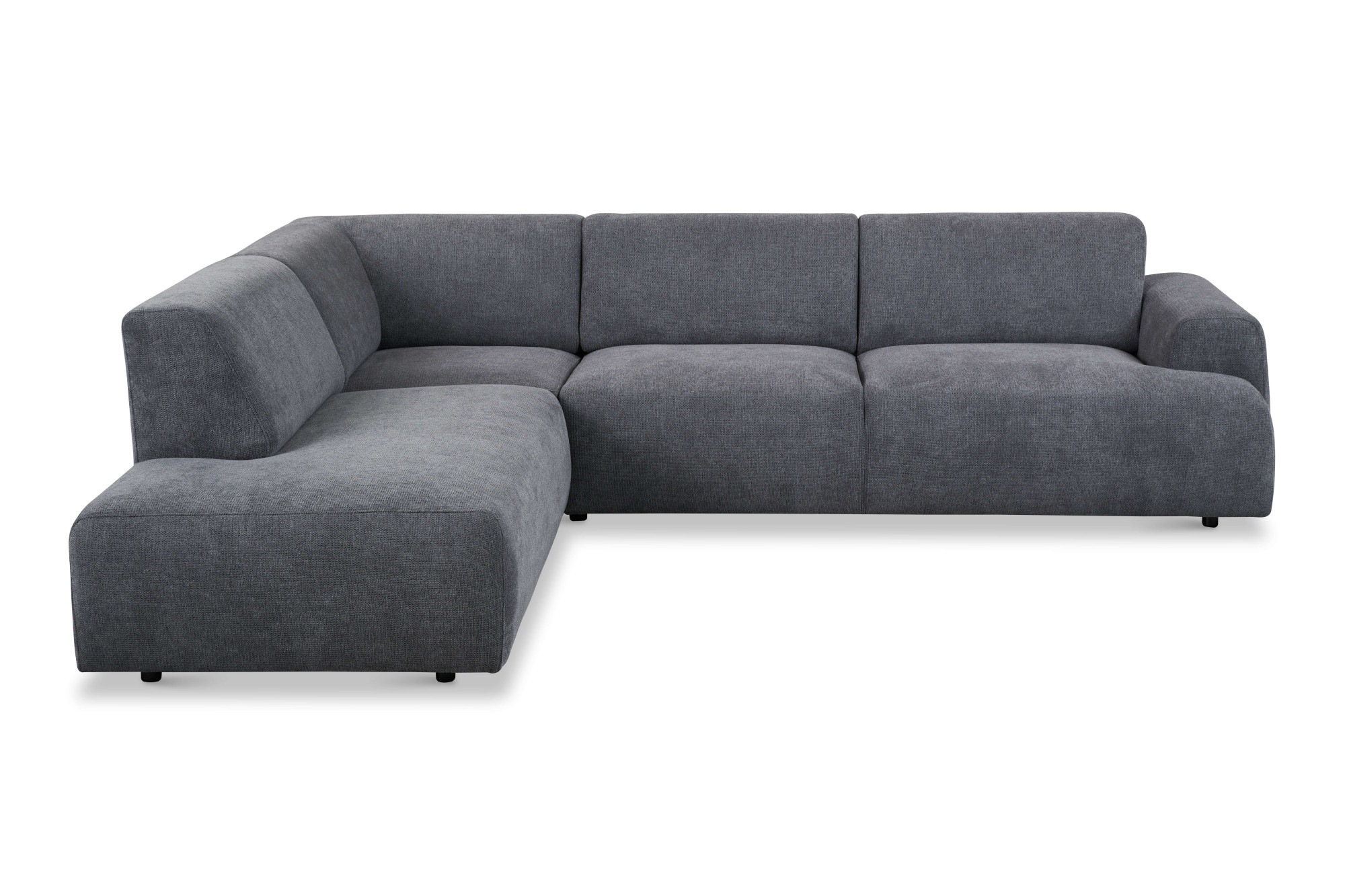 andas Ecksofa »Linkka, Breite 282 cm«, L-Form, in einem weichen Chenille-Stoff, mit Wellenunterfederung