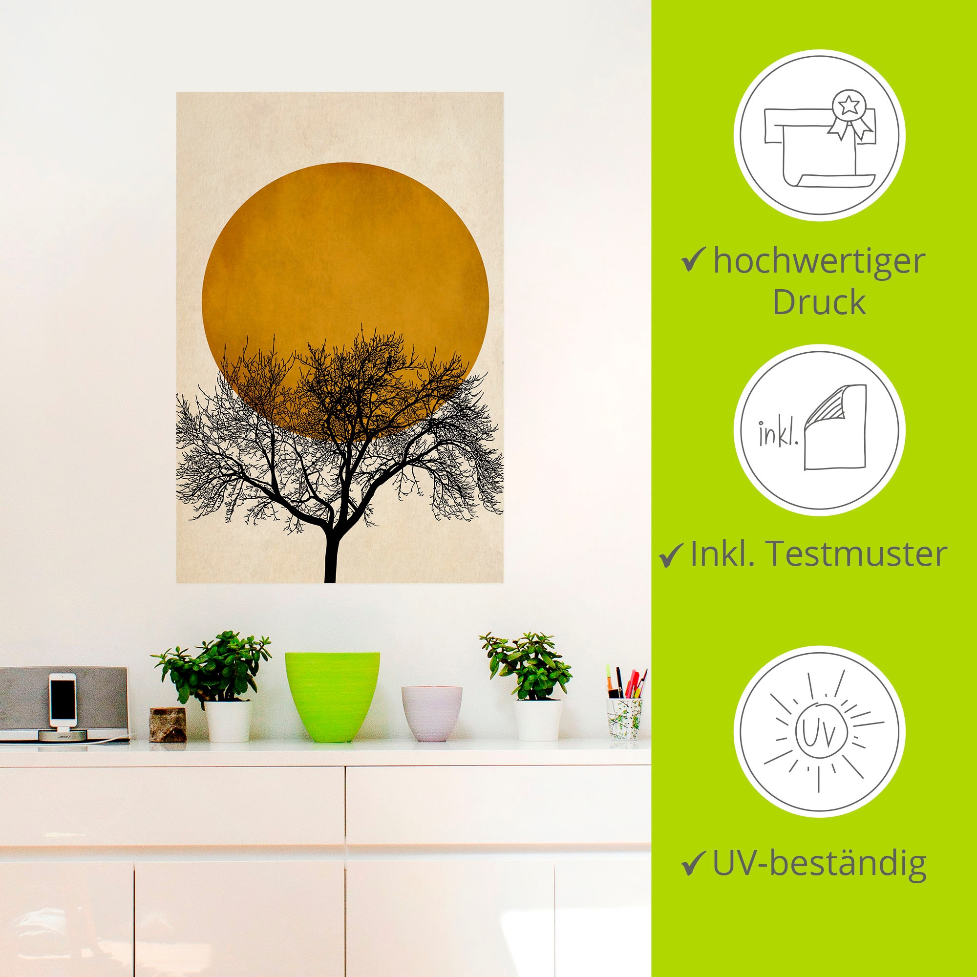 Artland Wandbild »Wintermorgen«, Baumbilder, (1 St.), als Leinwandbild, Poster, Wandaufkleber in verschied. Größen