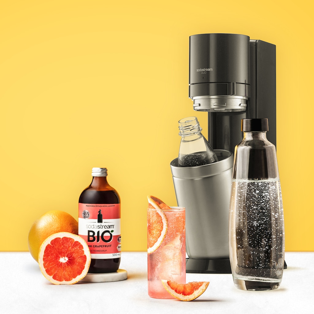 SodaStream Getränke-Sirup »BIO-Sirup«, Zitrone, Orange, Pink Grapefruit, 0,5 l, (3 Flaschen)
