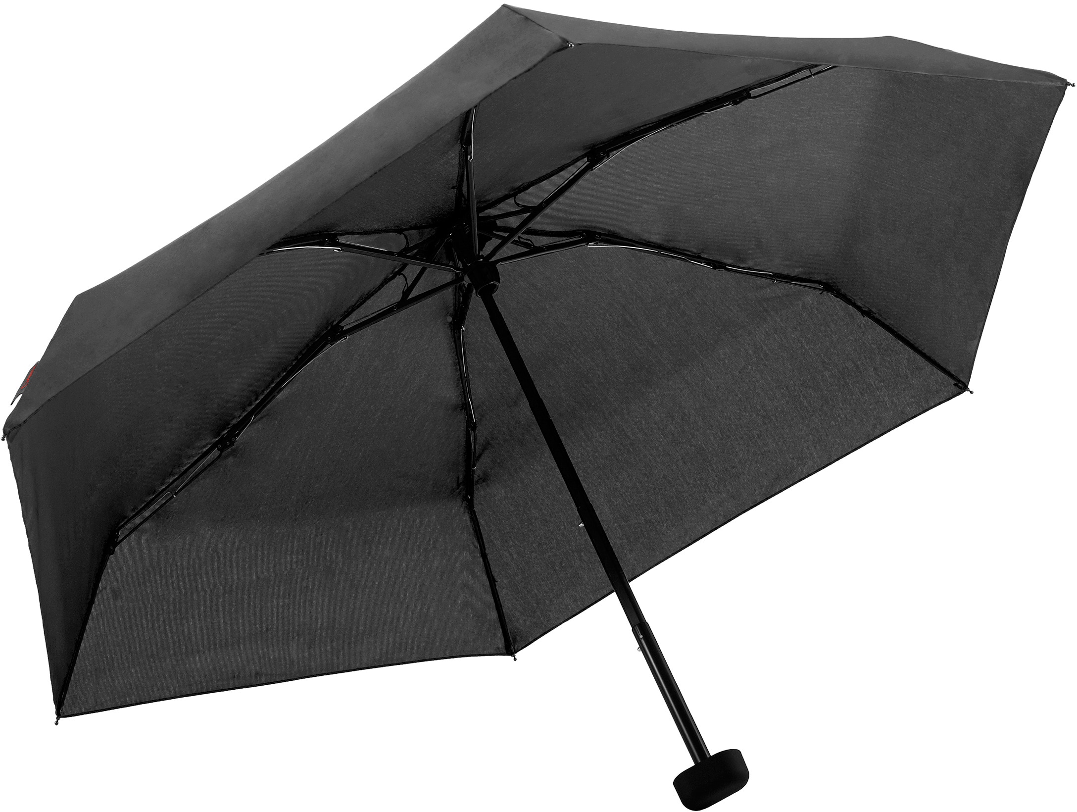 EuroSCHIRM® Taschenregenschirm »Dainty, kurz und schwarz«, extra flach