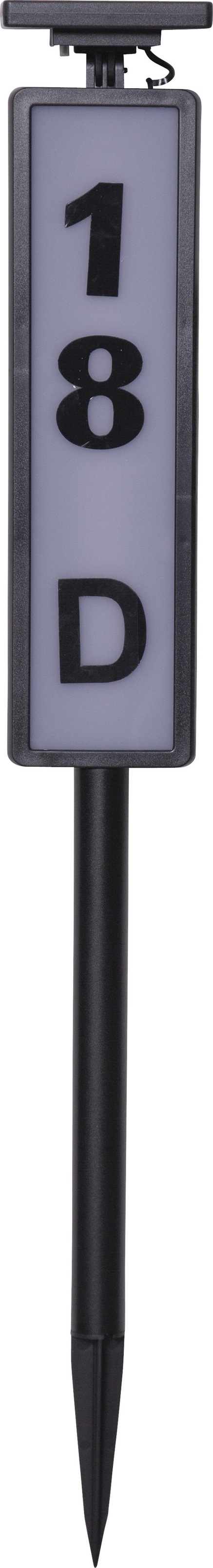 Parforce Traditional Hunting LED Solarleuchte »Solar-Wegleuchte Pathy« LED-Board 1 Stk. Warmweiß Hausnummernfunktion mit Sticker-Set, Dämmerungssensor