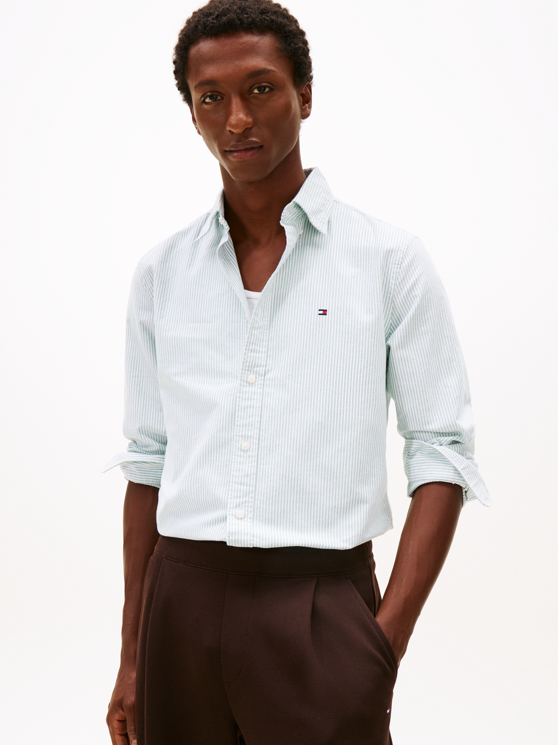 Tommy Hilfiger Langarmhemd »HERITAGE OXFORD STRIPE Regular Fit SHIRT«