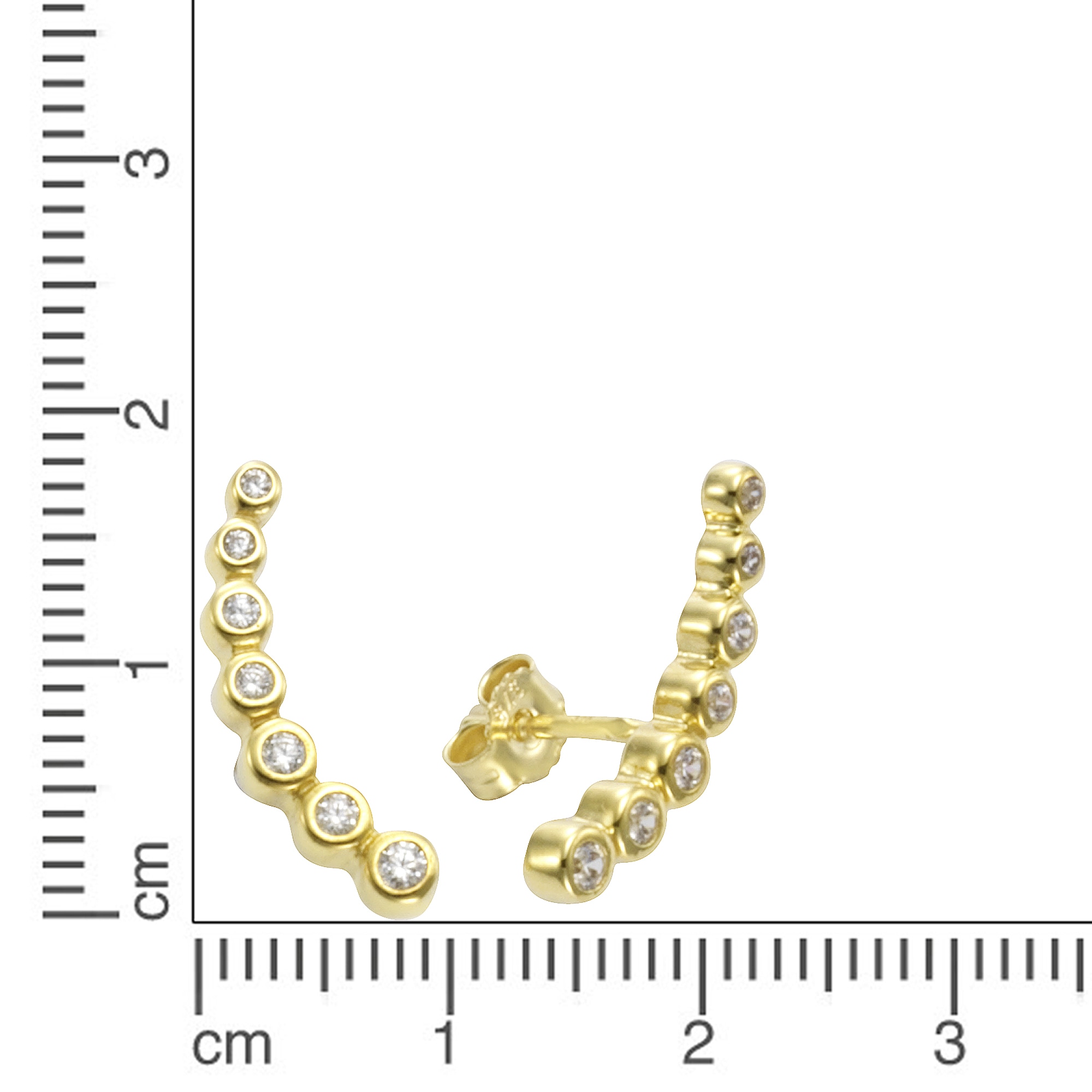 CELESTA Paar Ohrstecker »375/- Gelbgold Zirkonia«