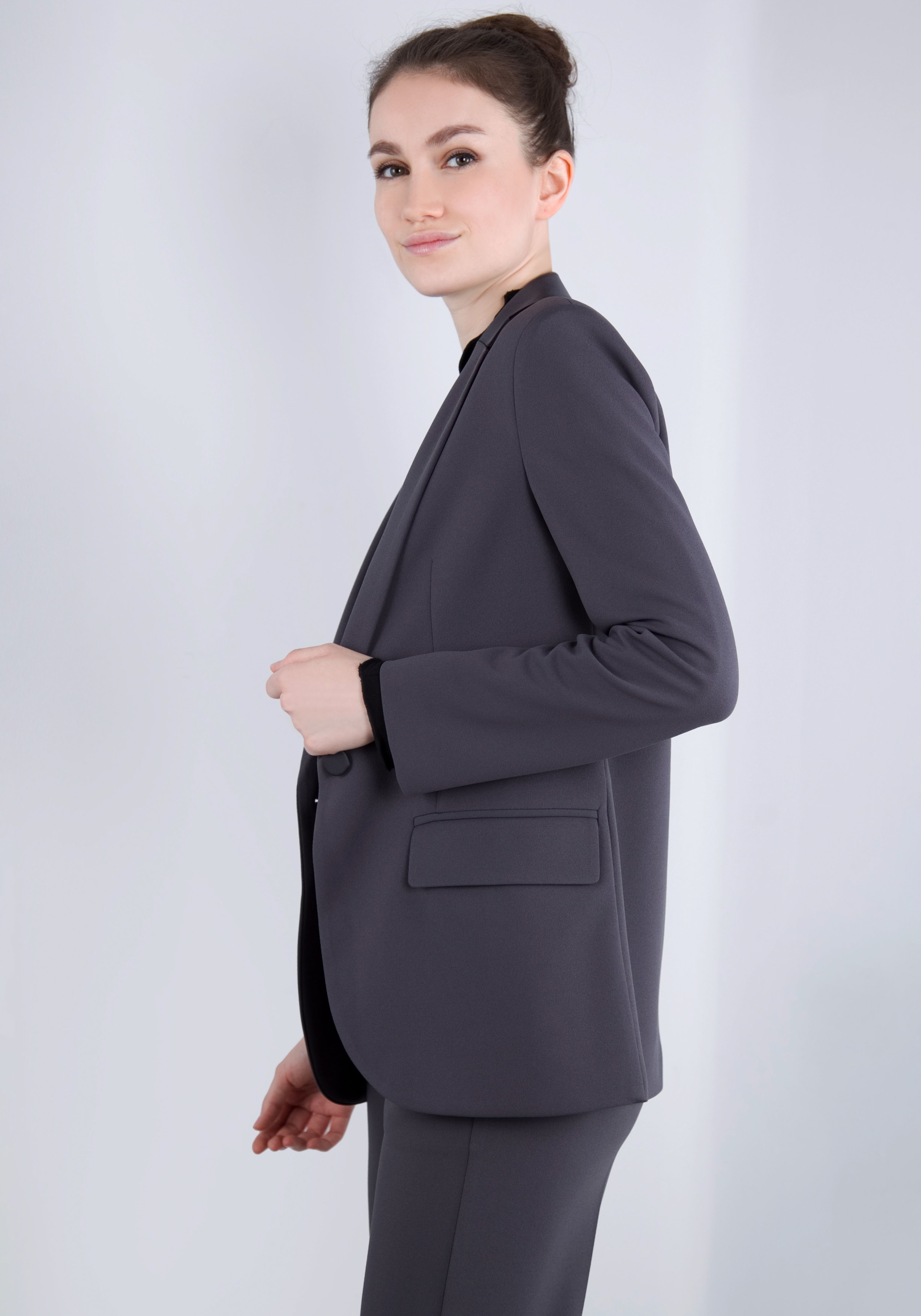 IMPERIAL Longblazer, mit Satindetails und Stretch