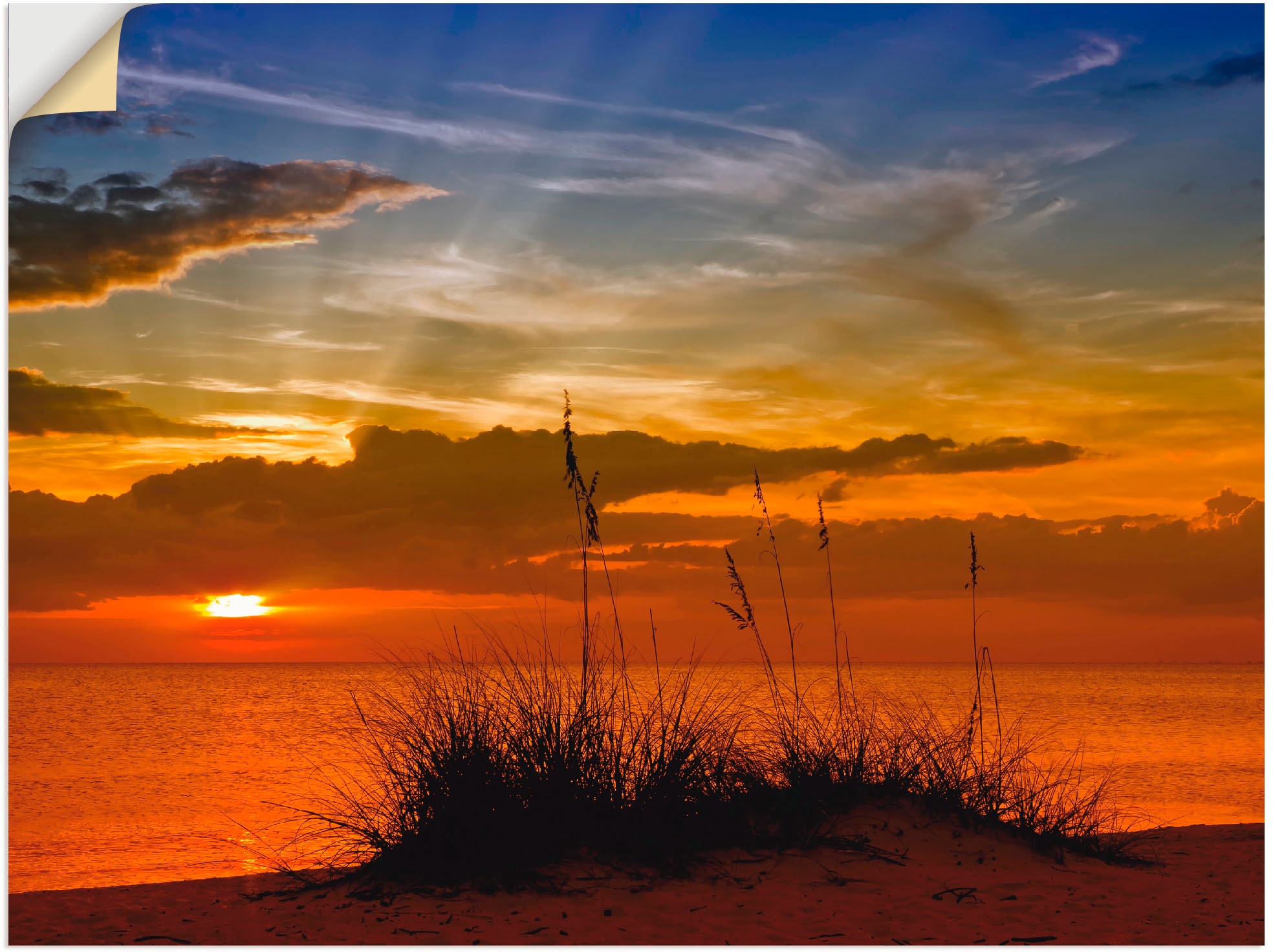 Artland Wandbild »Herrlicher versch. -untergang, Größen Sonnenaufgang Wandaufkleber kaufen St.), Leinwandbild, als Sonnenuntergang«, Poster in & oder (1 online