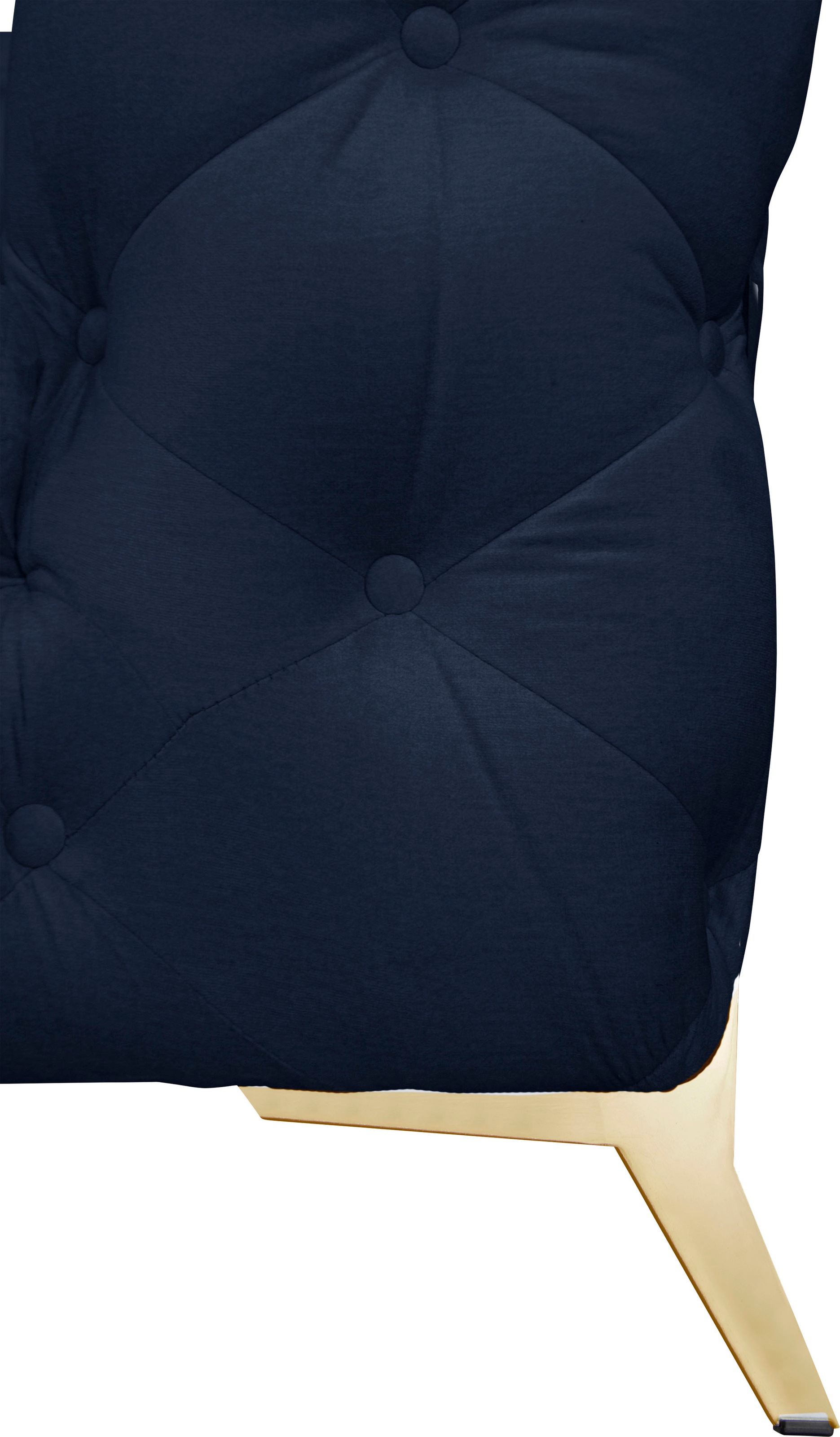 Leonique Chesterfield-Sofa »Amaury L-Form«, Chesterfield-Optik, Breite/Tiefe je 262 cm, Fußfarbe wählbar