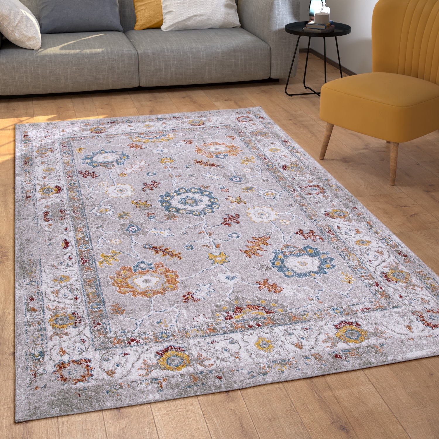 Paco Home Teppich »Palermo 563«, rechteckig, 13 mm Höhe, Kurzflor, Orient-Optik, Vintage Design