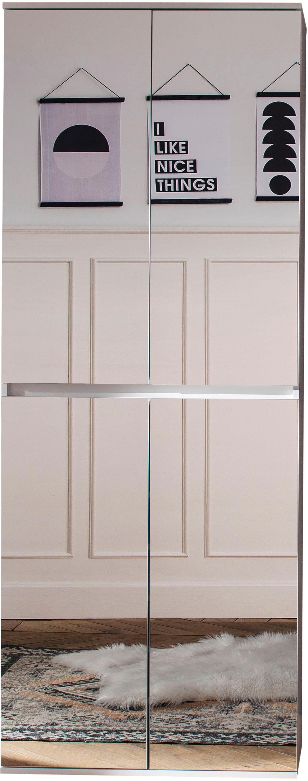 INOSIGN Garderobenschrank »Malcesine«, mit Spiegelfront, 1 Kleiderstange und 7 Böden, Breite 74 cm