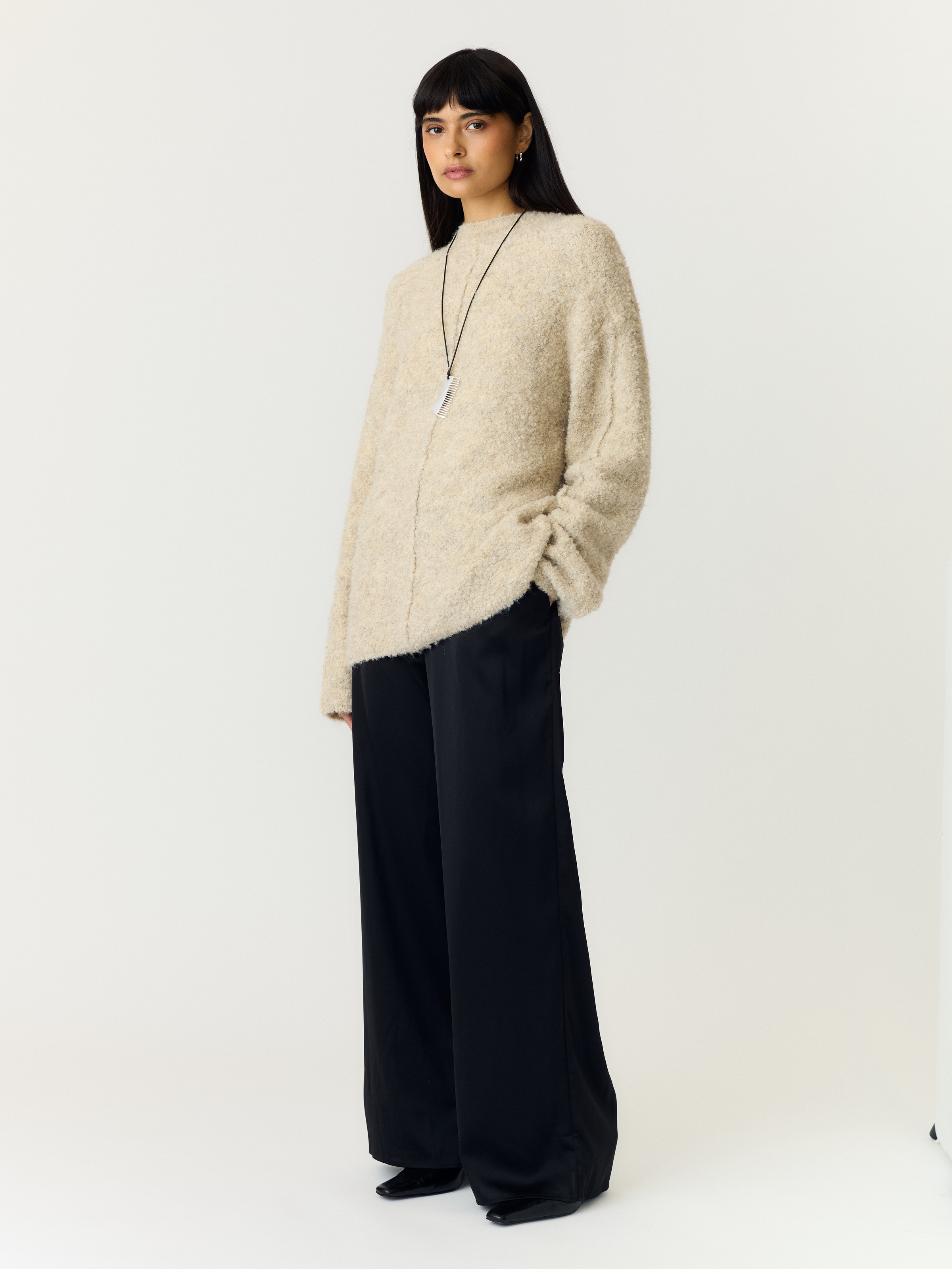 Y.A.S Stehkragenpullover »YASPLIRA LS HIGH NECK PULLOVER NOOS« Materialmix mit Wolle