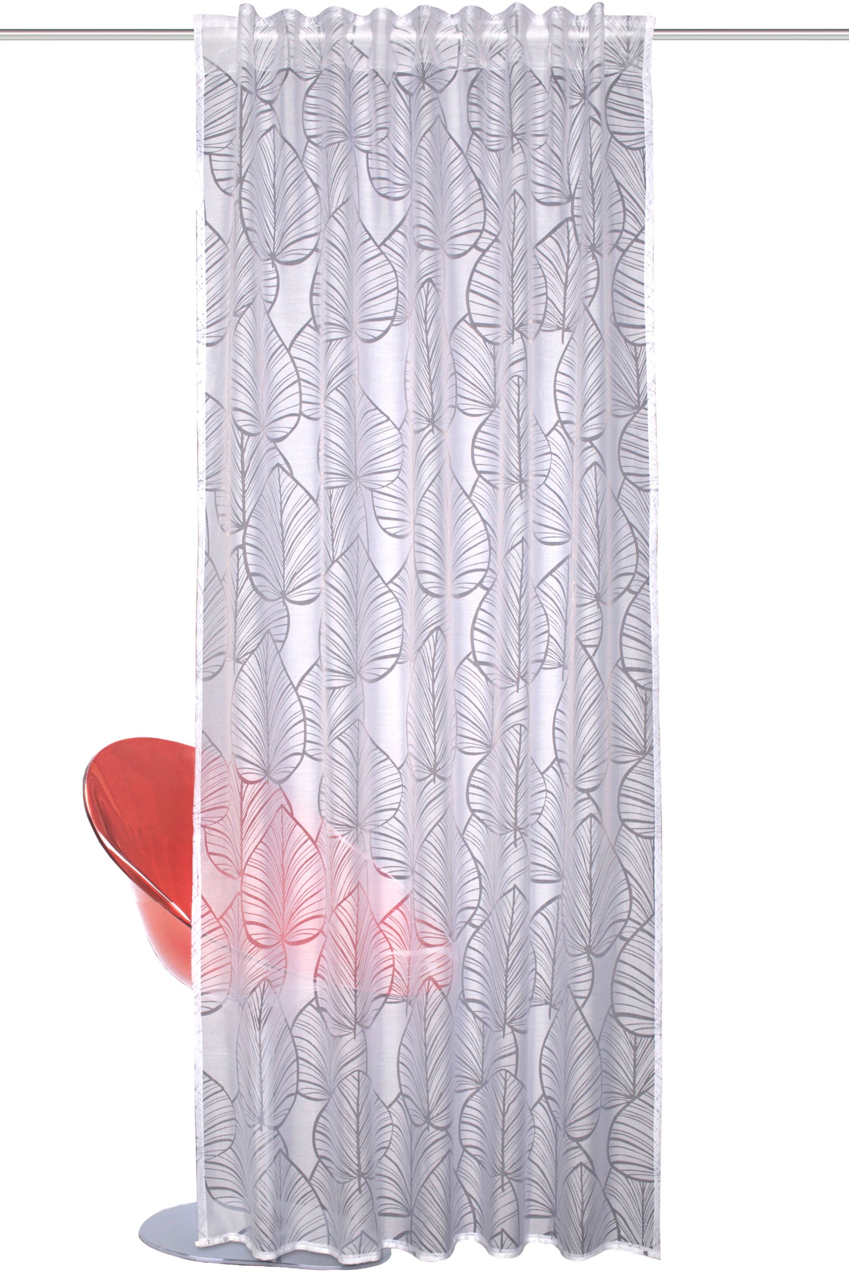 HOME WOHNIDEEN Vorhang »BLATTANO« Multifunktionsband 1 Stk. tlg. HxB: 245x1 günstig online kaufen
