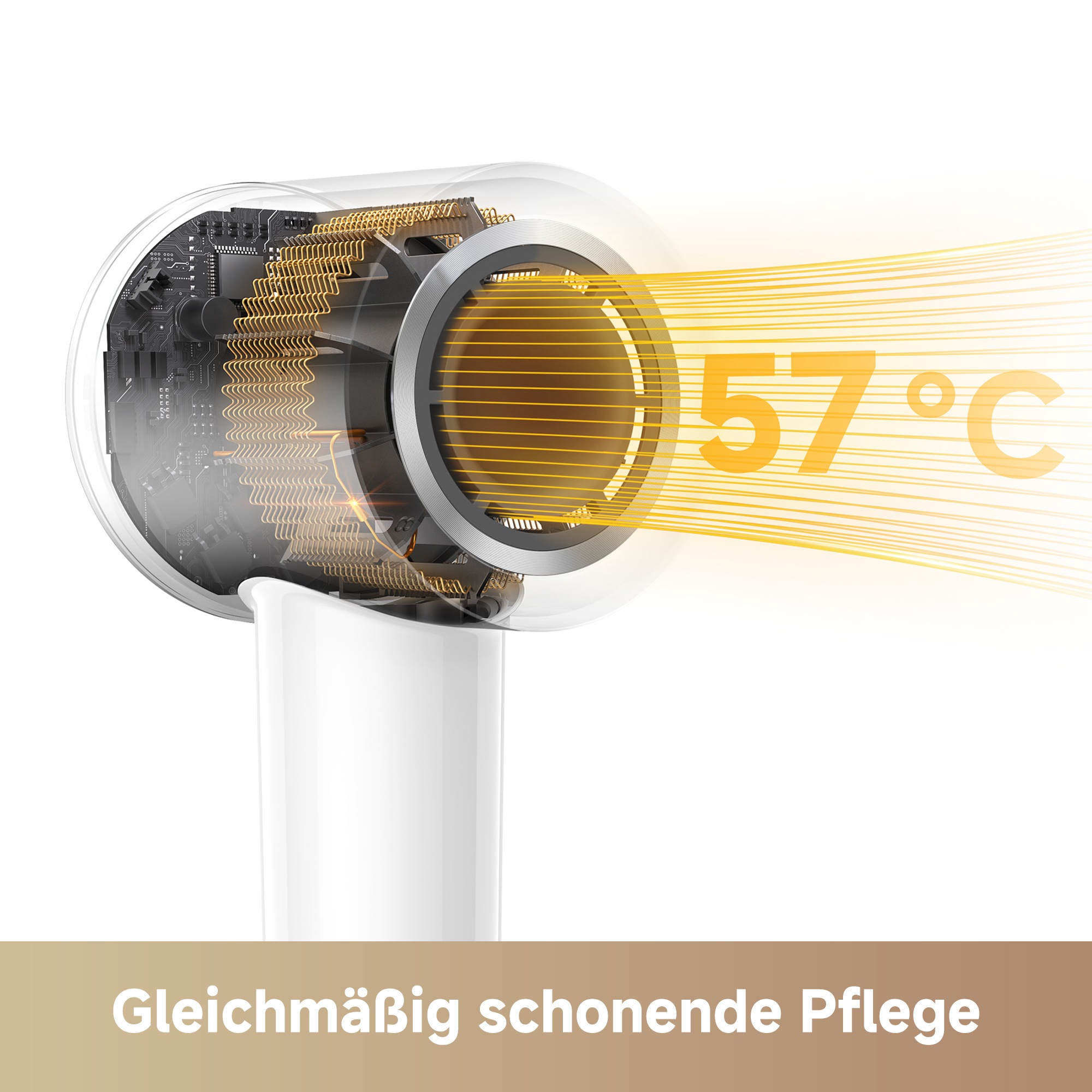 Mova Haartrockner »Mova Turbo High-Speed Hair Dryer«, 1600 W, 200 Mio. negative Ionen, leiser Betrieb (59 dB), nur 330 g Gewicht
