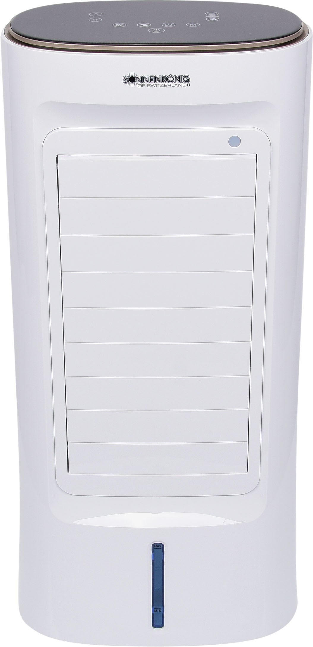 Sonnenkönig Standventilator »Air Fresh 7, Leistung 90/100W, Kühlen-Funktion, Befeuchtungs-Funktion,«, 9h Timer, Fernbedienung, Überhitzungsschutz, 4 Ventilationsstufen