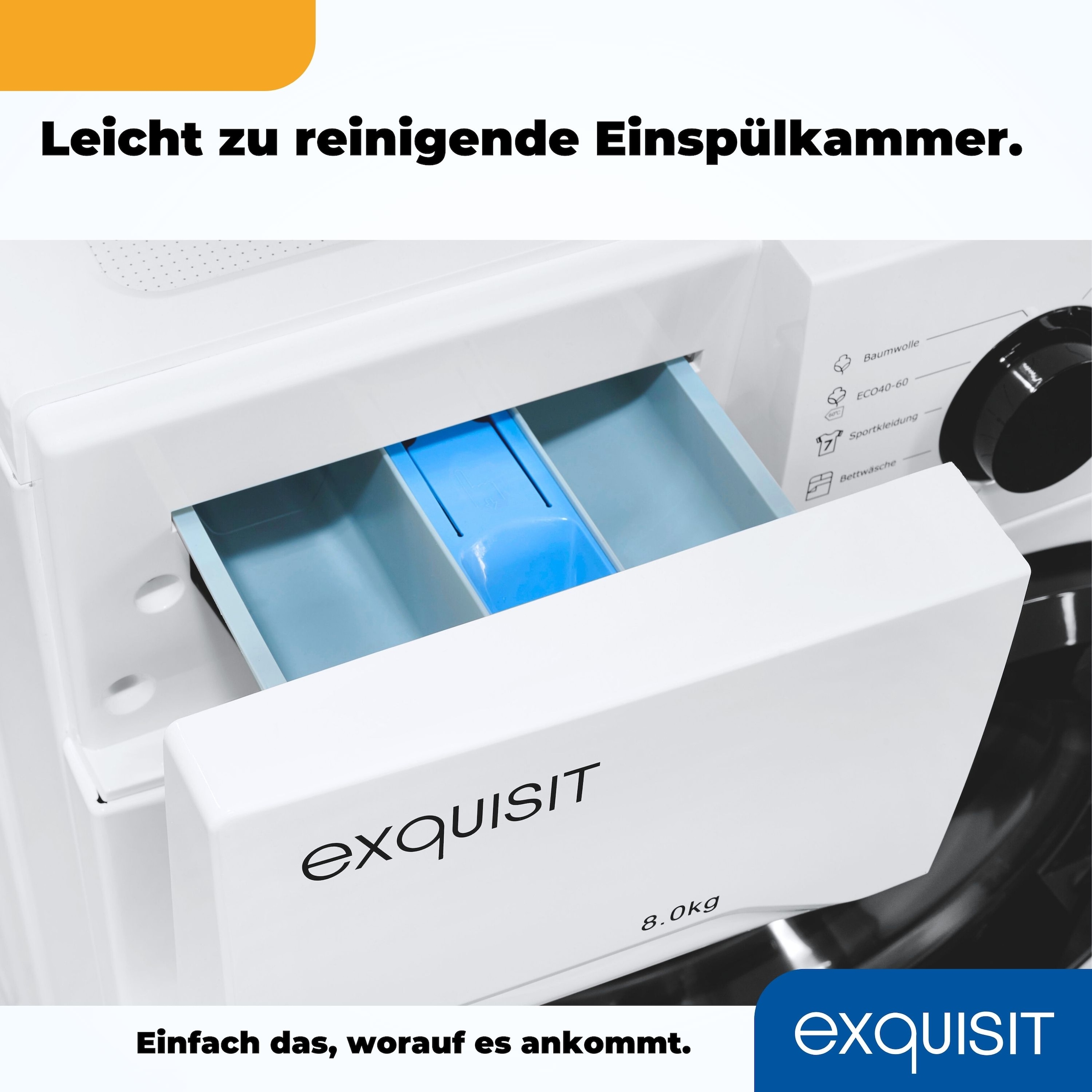 exquisit Waschmaschine »WA8014-020A weiss«, 8 kg, 1400 U/min