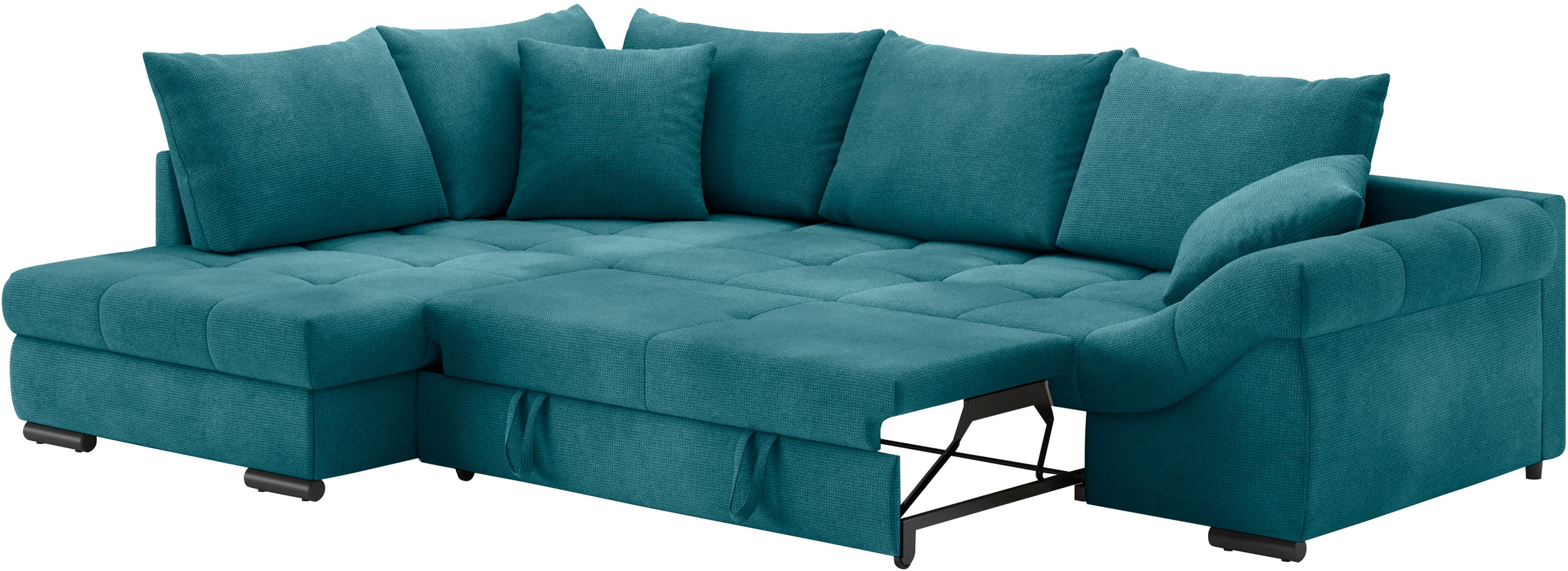 Mr. Couch Ecksofa »Allegro DuraFlex, L-Form«, Hochschläfer-Bettauszug, Kaltschaumpolsterung, bis 140 kg belastbar