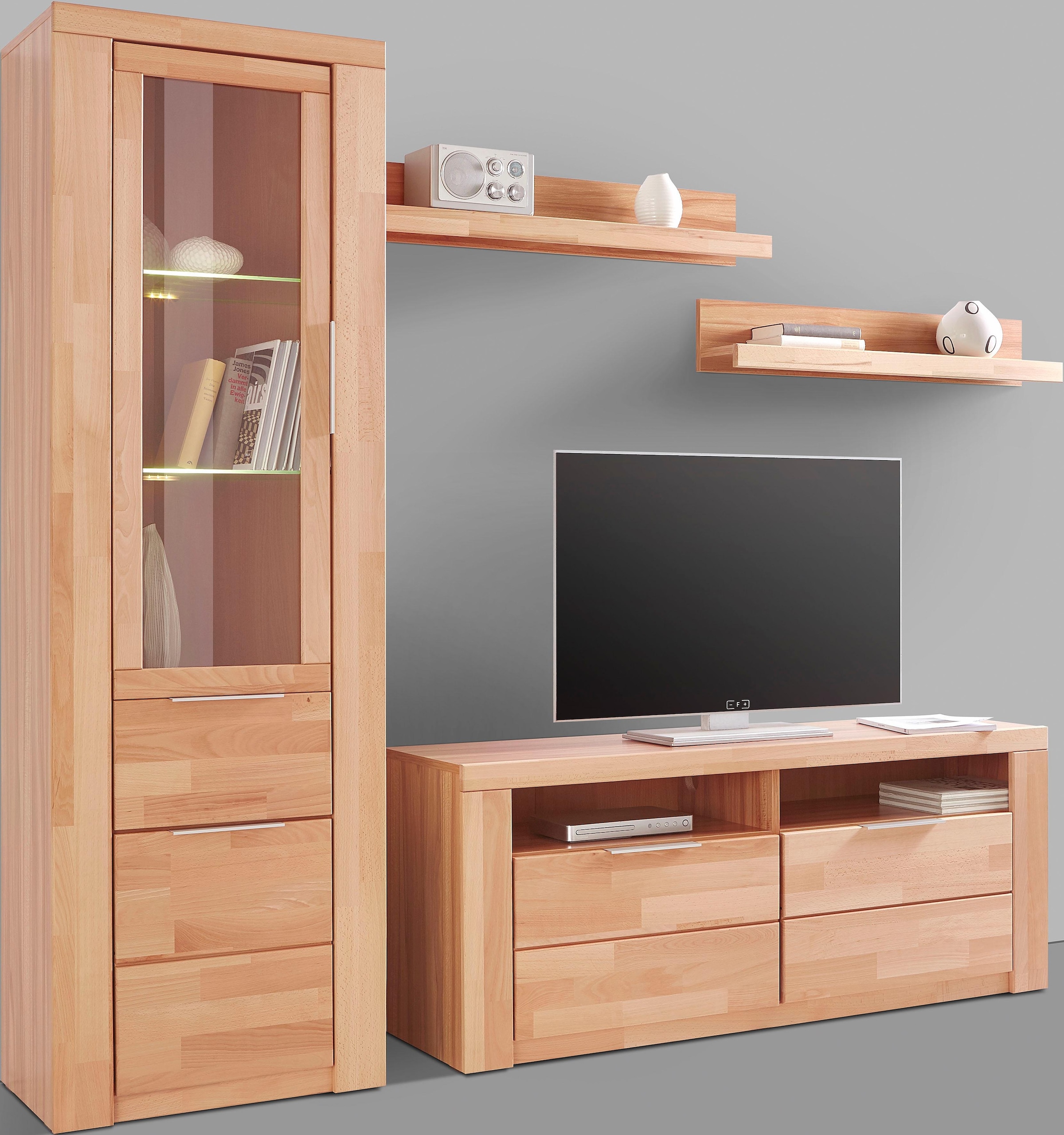 Home affaire Wohnwand "Zara", (Set, 4 St.), teilmassives Holz günstig online kaufen