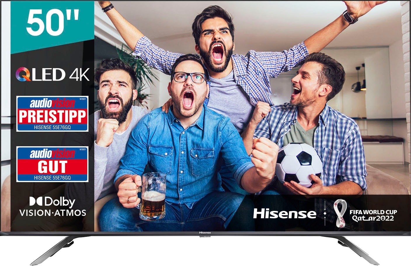 Hisense QLED-Fernseher »50E76GQ«, 126 Zoll, cm/50 & Dot, USB Smart-TV, HD, Recording online Quantum 4K Dolby Atmos, Ultra kaufen Vision