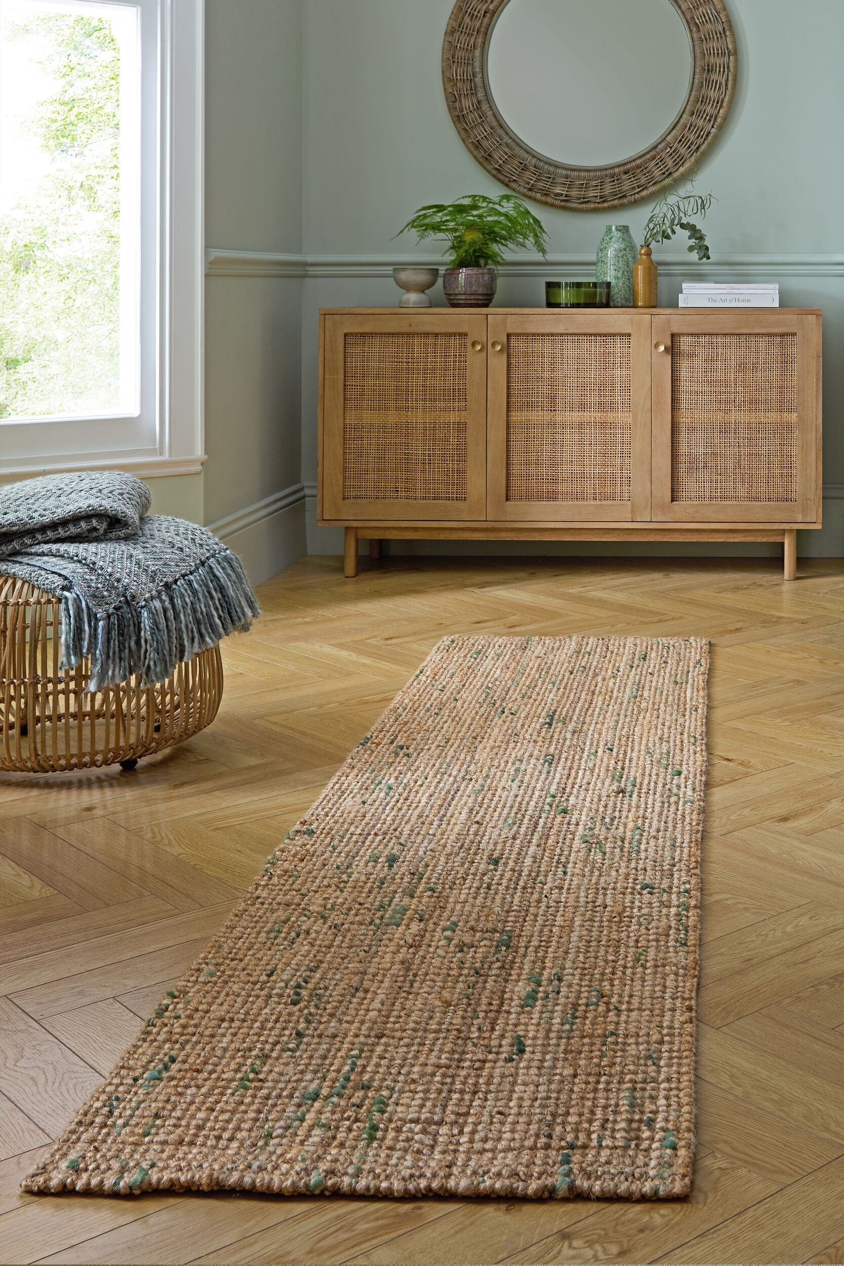 FLAIR RUGS Läufer »Jute Boucle«, rechteckig, 7 mm Höhe, aus 100% Jute, mit Fransen, aus Naturfasern