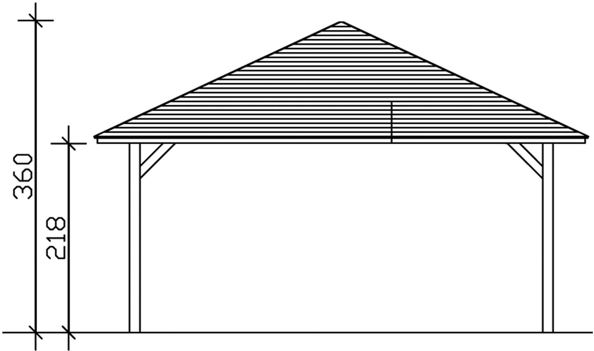 Skanholz Holzpavillon »Cannes 4«, Leimholz, 489 x 489 cm