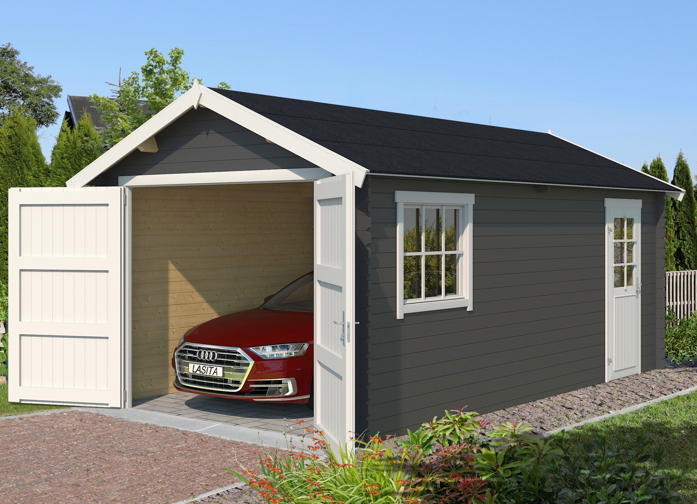 LASITA MAJA Garage »Dillon«, BxT: 340x580 cm, 202 cm Einfahrthöhe günstig online kaufen