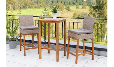 MERXX Gartenbar-Set, (3 tlg.), 2 Barstühle mit Bartisch für den Outdoorbereich kaufen