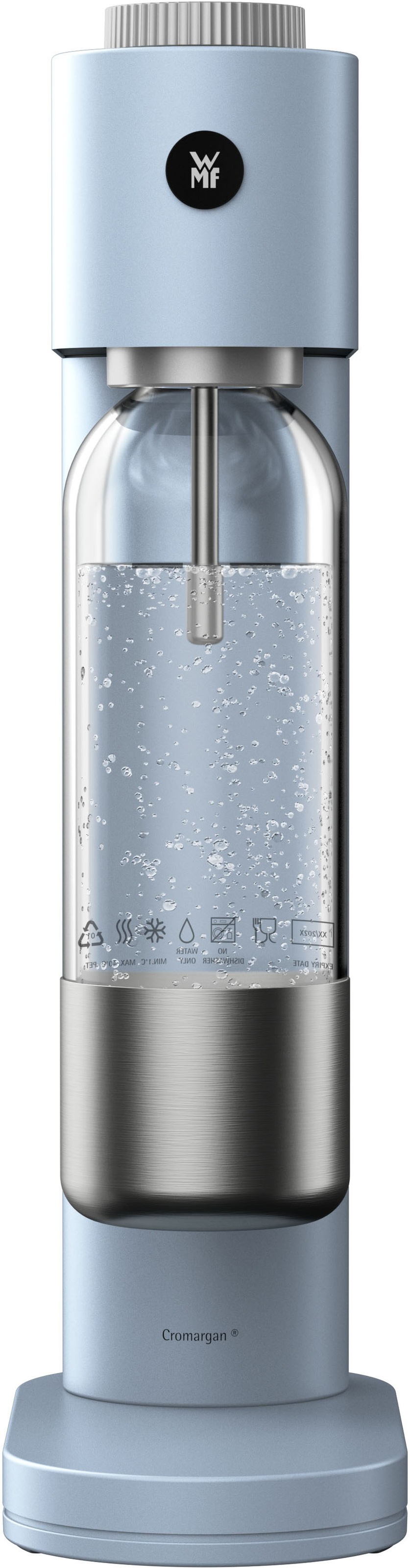 WMF Wassersprudler »Element One«, (2 tlg.), 3 Sprudelgrade, vollautomatisches Sprudeln, Cromargan Edelstahlgehäuse