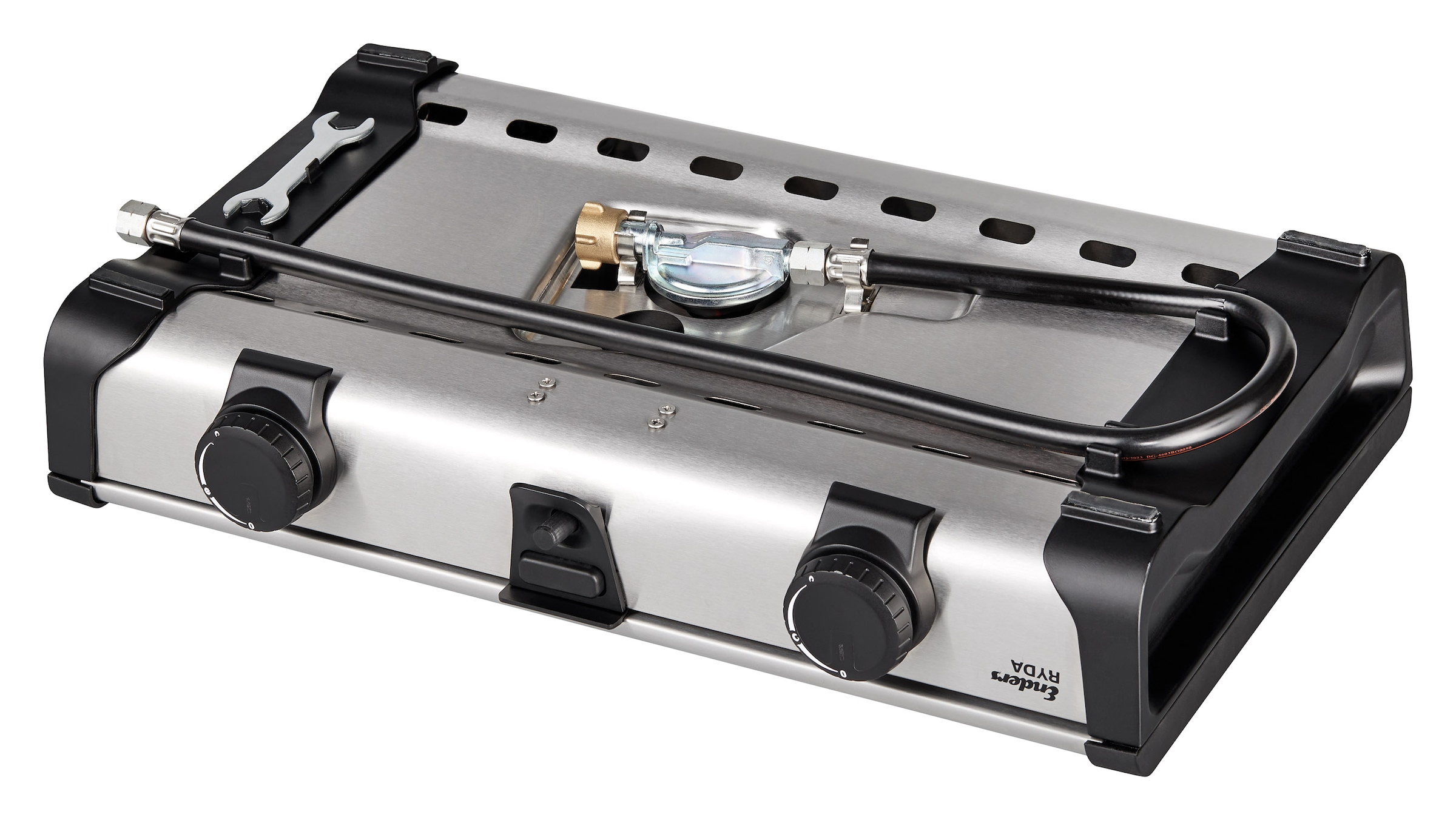 Enders® Gaskocher »Ryda 2Z GP«, Edelstahl-Kunststoff, 32 cmx52 cm, Campingkocher mit 2 leistungsstarken Brennern