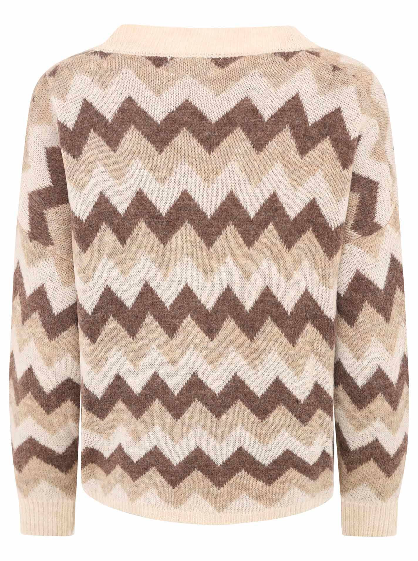 Zwillingsherz Cardigan »"Buntes ZickZack"«, mit figurumspielendem Schnitt
