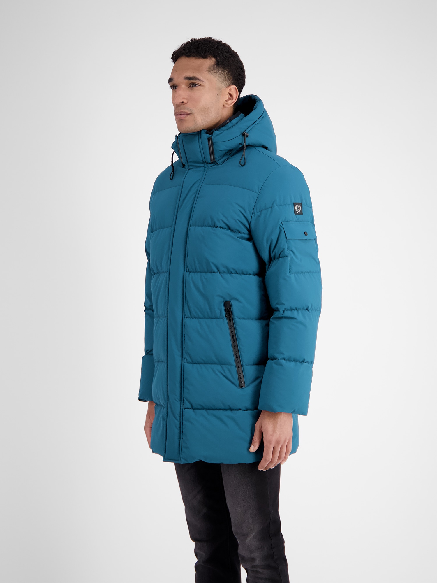 LERROS Steppjacke »LERROS Warm gefütterte Steppjacke mit abnehmbarer Kapuze«, mit Kapuze, Wasser- und windabweisend, atmungsaktiv