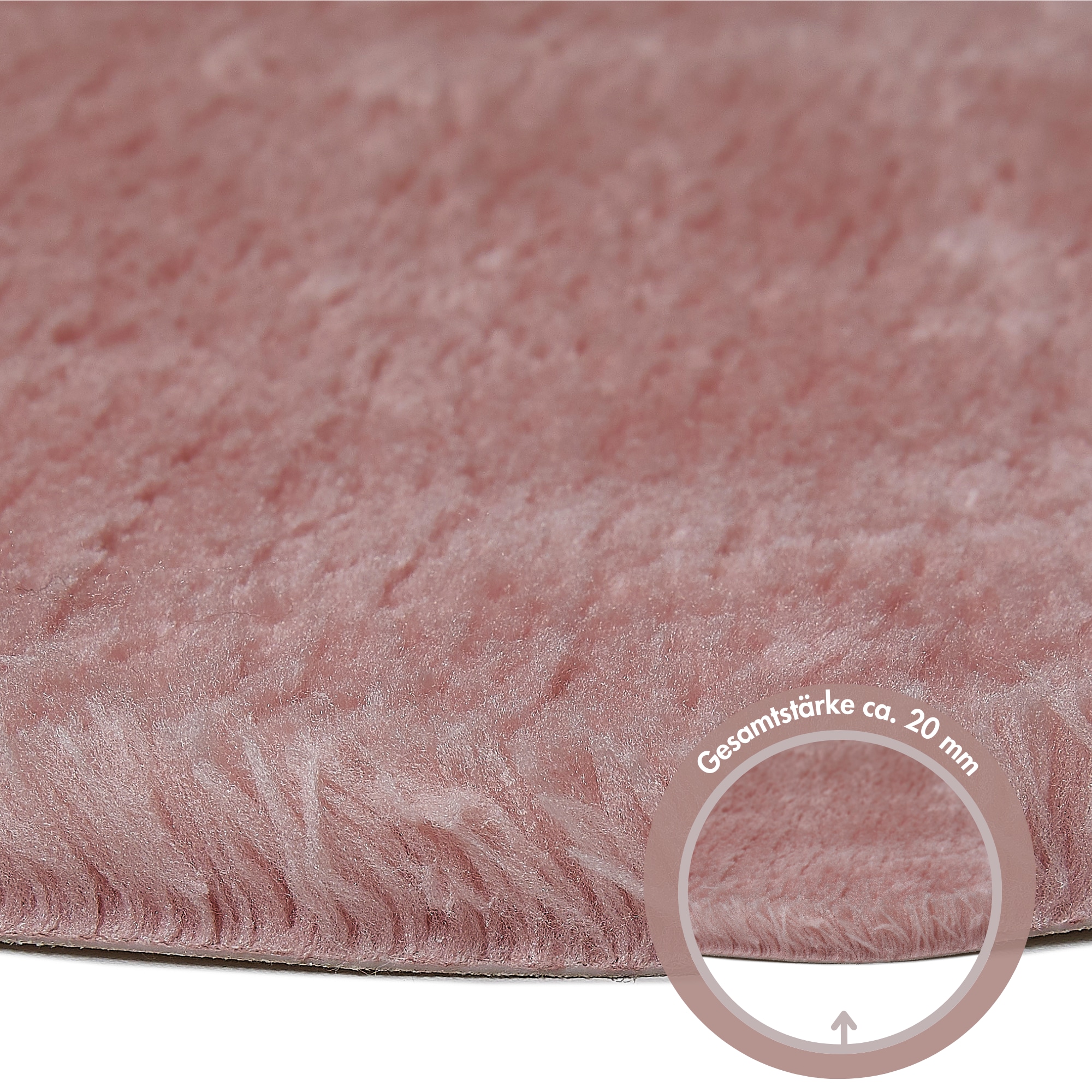 Andiamo Fellteppich »Lamm Fellimitat«, fellförmig, 20 mm Höhe, Kunstfell, besonders weich durch Microfaser, Kudenliebling