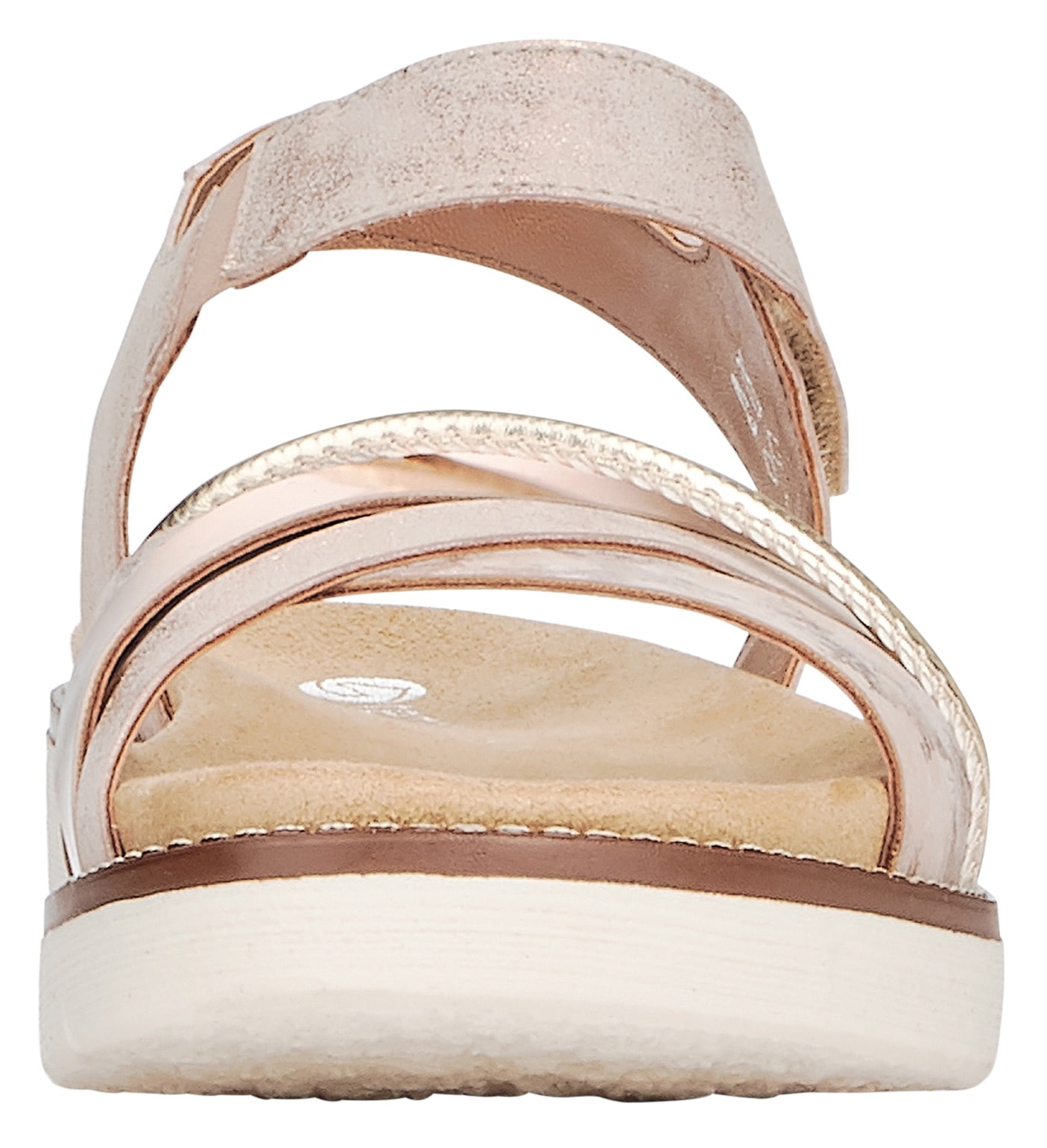 Remonte Riemchensandale, Keilabsatz, Sommerschuh, Sandalette mit herausnehmbarer Softeinlage