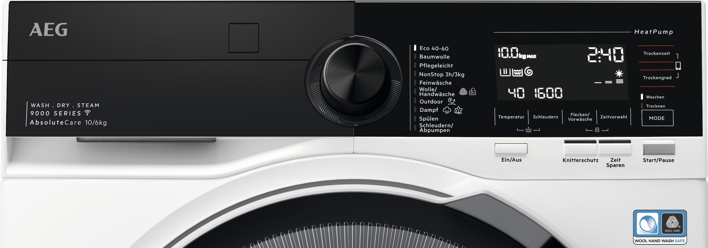 AEG Waschtrockner »LWR9W81600« 9000 10 kg /6 kg 76 dB(A) AbsoluteCare®: Wärmepumpe und kein Einlaufen von Wolle und Seide