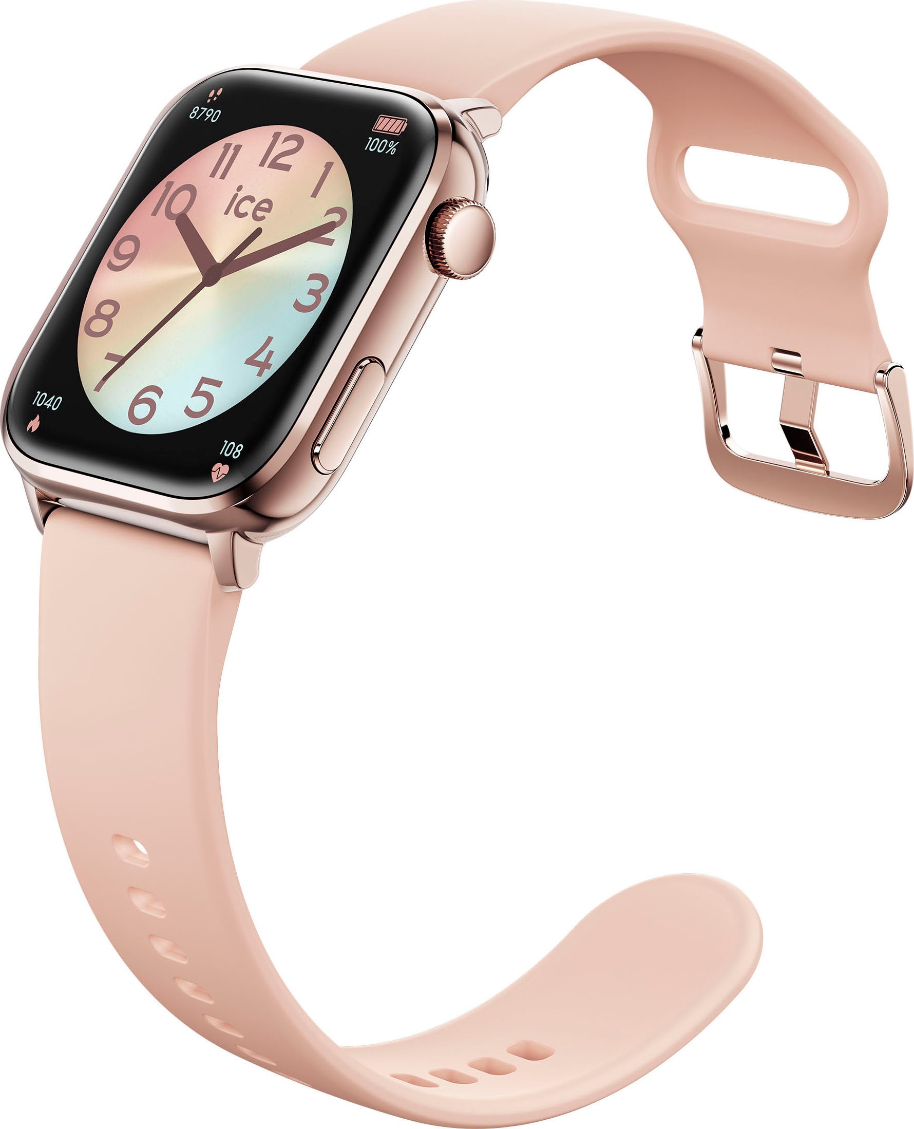 ice-watch Smartwatch »ICE smart 2.0 - 1.96«, Armbanduhr, Damenuhr, Silikonarmband, Bluetooth, Schrittzähler)