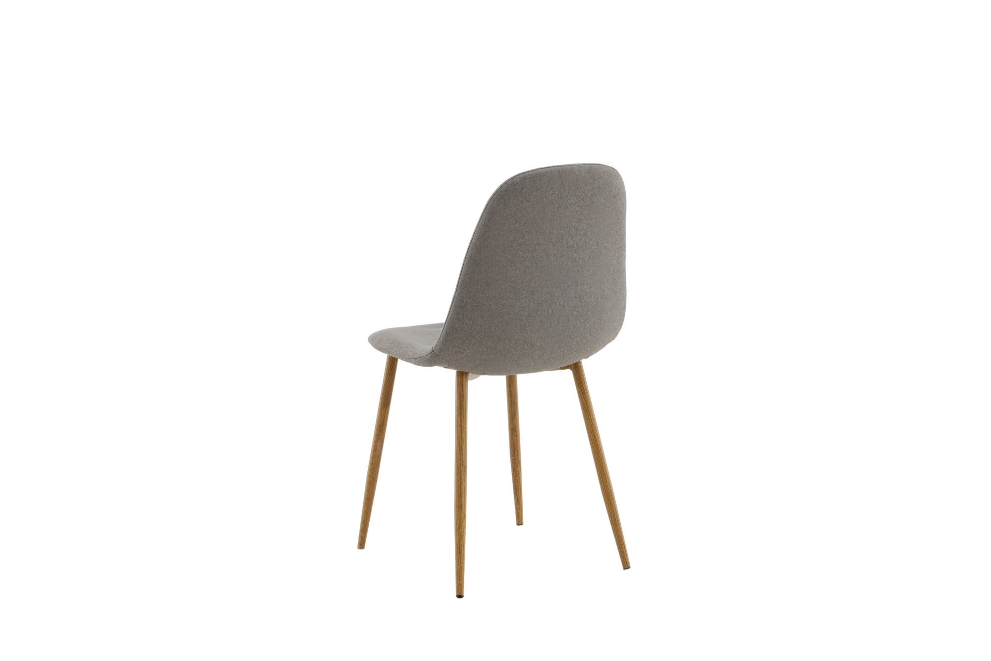 Venture Home Esszimmerstuhl »Polar, 2er-Set Esszimmerstühle in Mittelgrau, Holzoptik-Beine, 150 kg« () 2 Stk.Polsterstuhl, Stoffbezug, Stahlbeine, gepolstert, modern