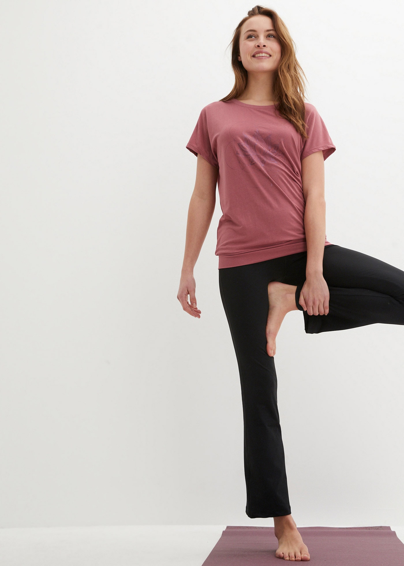 bonprix T-Shirt »Sport-Shirt, Loose Fit« Oversize Passform, Loose Fit, breites Bündchen