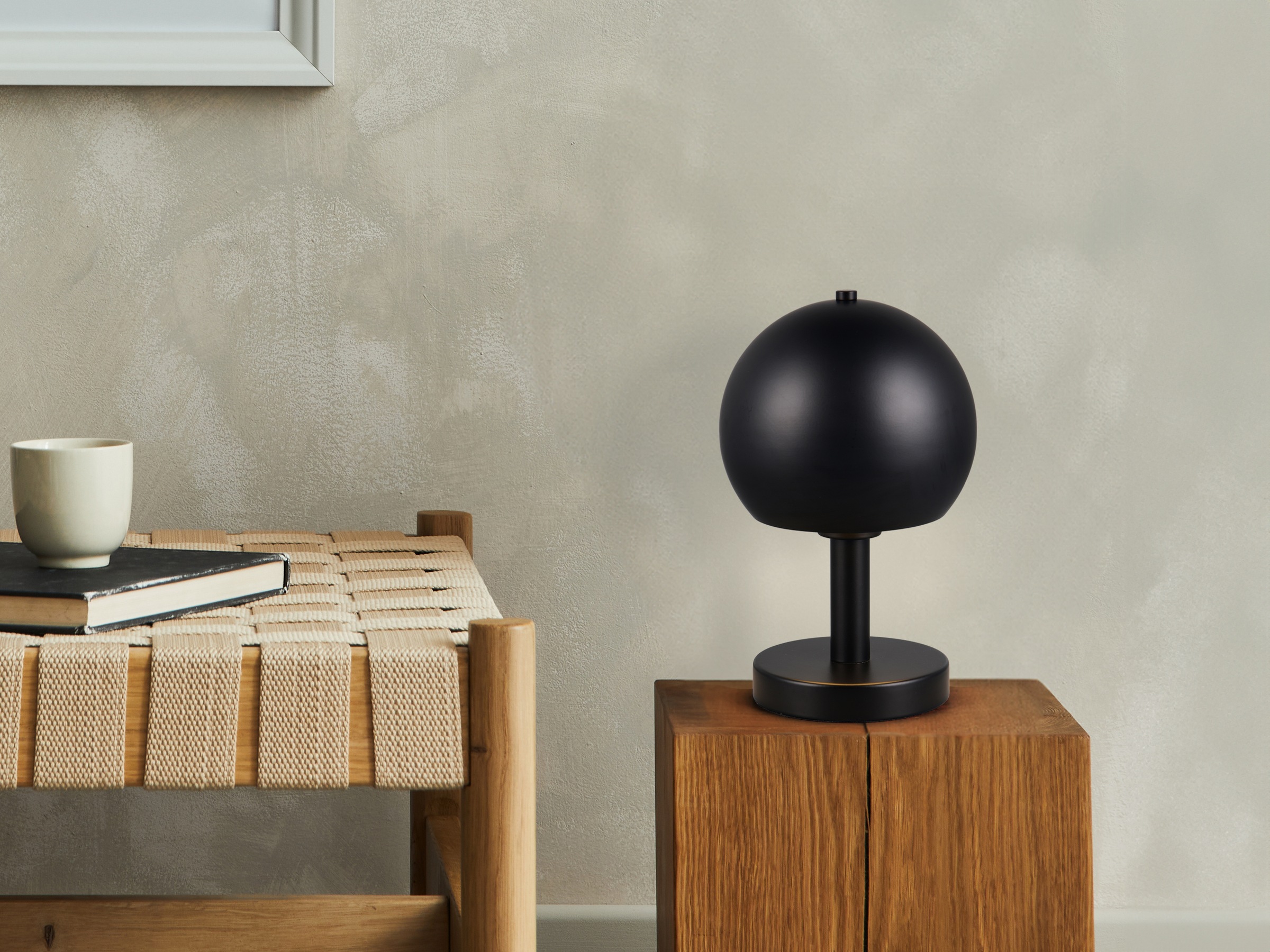 Leonique Tischlampe »Christelle, Deko Tischleuchte mit Metallschirm Ø 18cm günstig online kaufen
