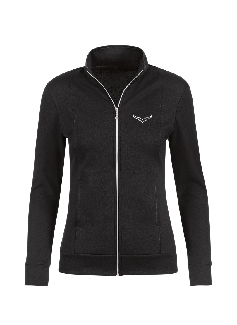 Trigema Sweatjacke »TRIGEMA Jacke mit Kristallsteinen«