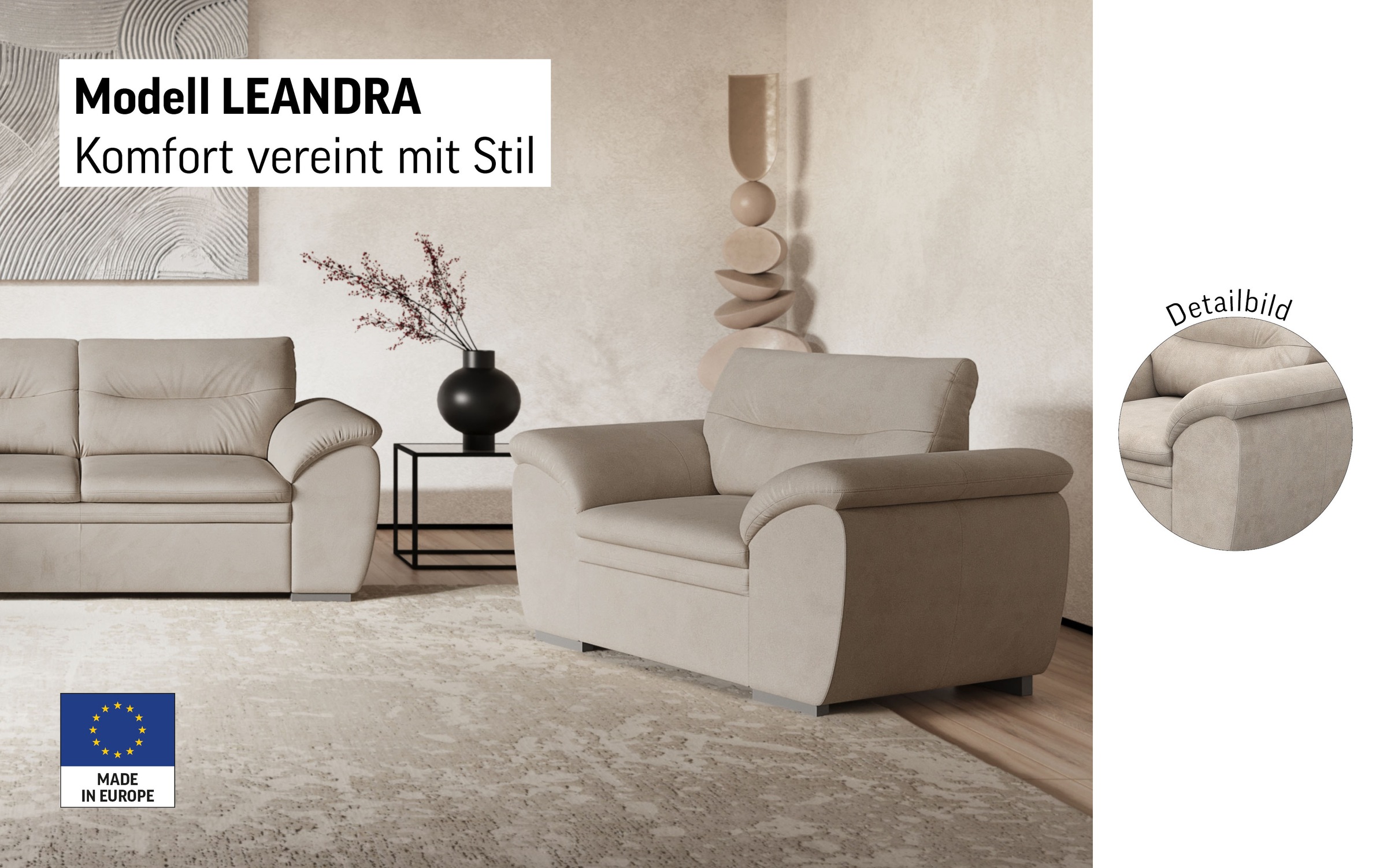 COTTA Sessel »Leandra«, Polstergarnitur, auch als Set erhältlich günstig online kaufen
