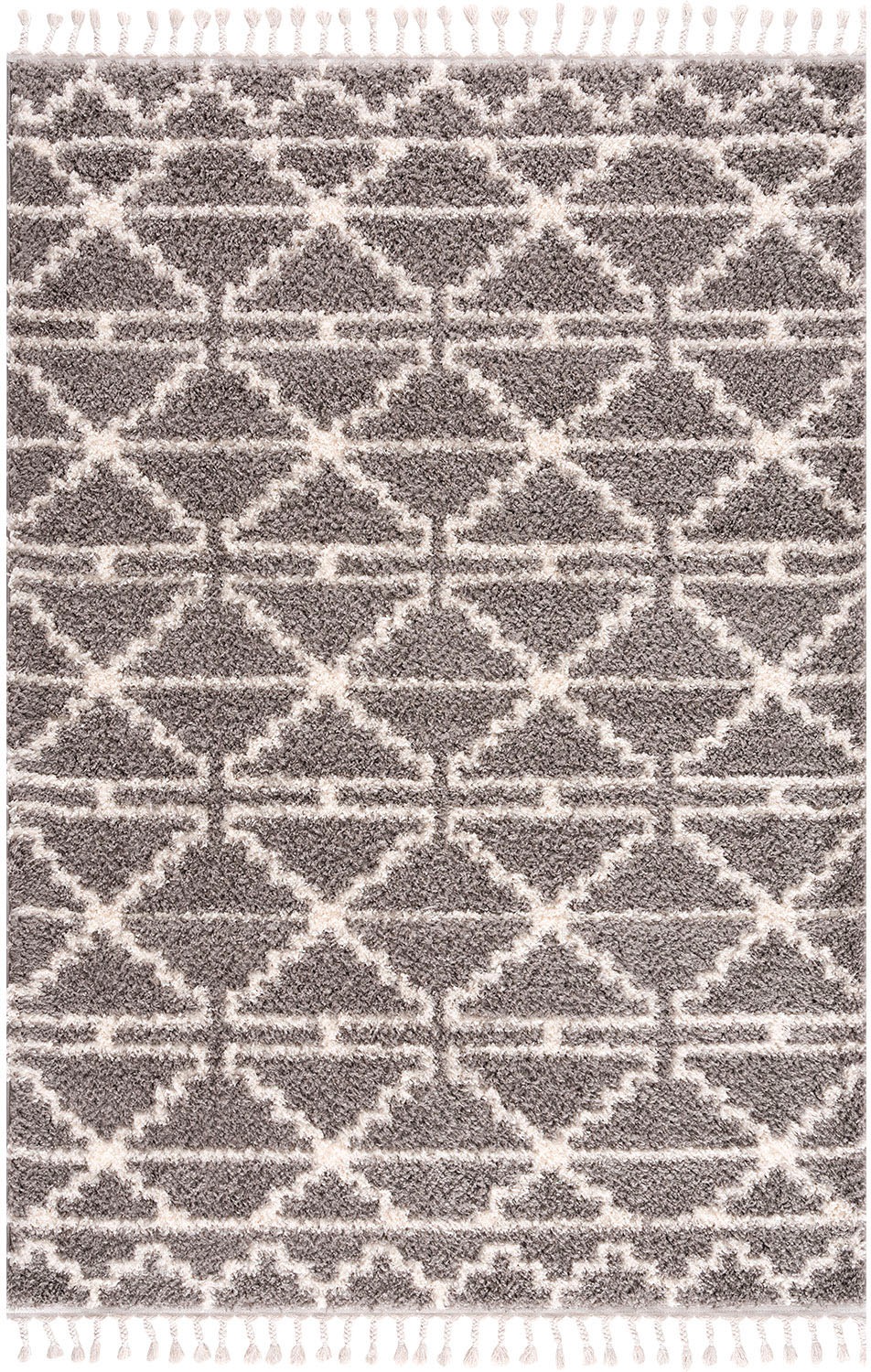 Carpet City Hochflor-Teppich »Pulpy 530«, rechteckig, 30 mm Höhe, besonders weich, mit Fransen, Geo-Muster
