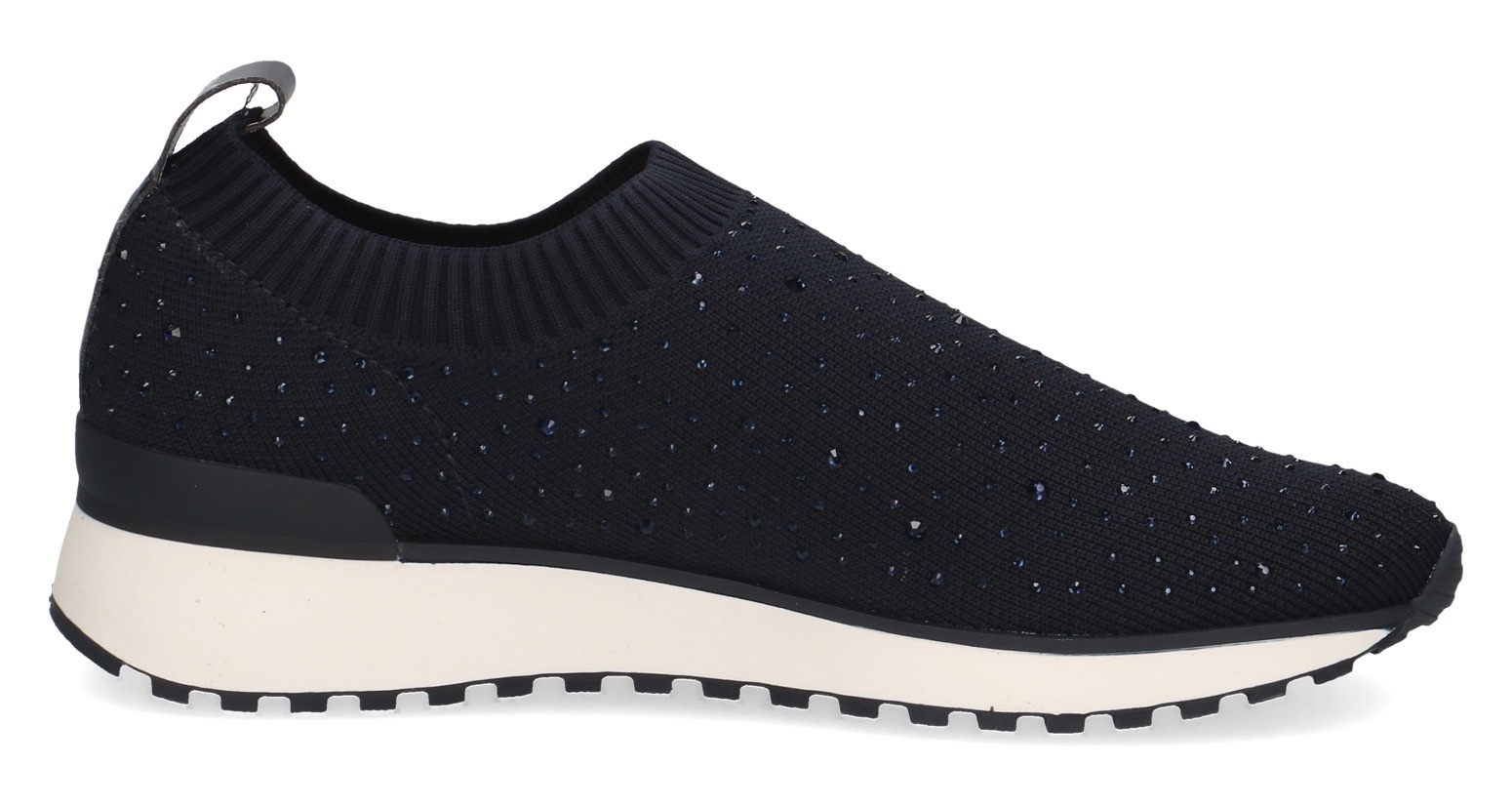 Caprice Slip-On Sneaker, Slipper, Freizeitschuh, Halbschuh mit funkelnden Strass-Steinen