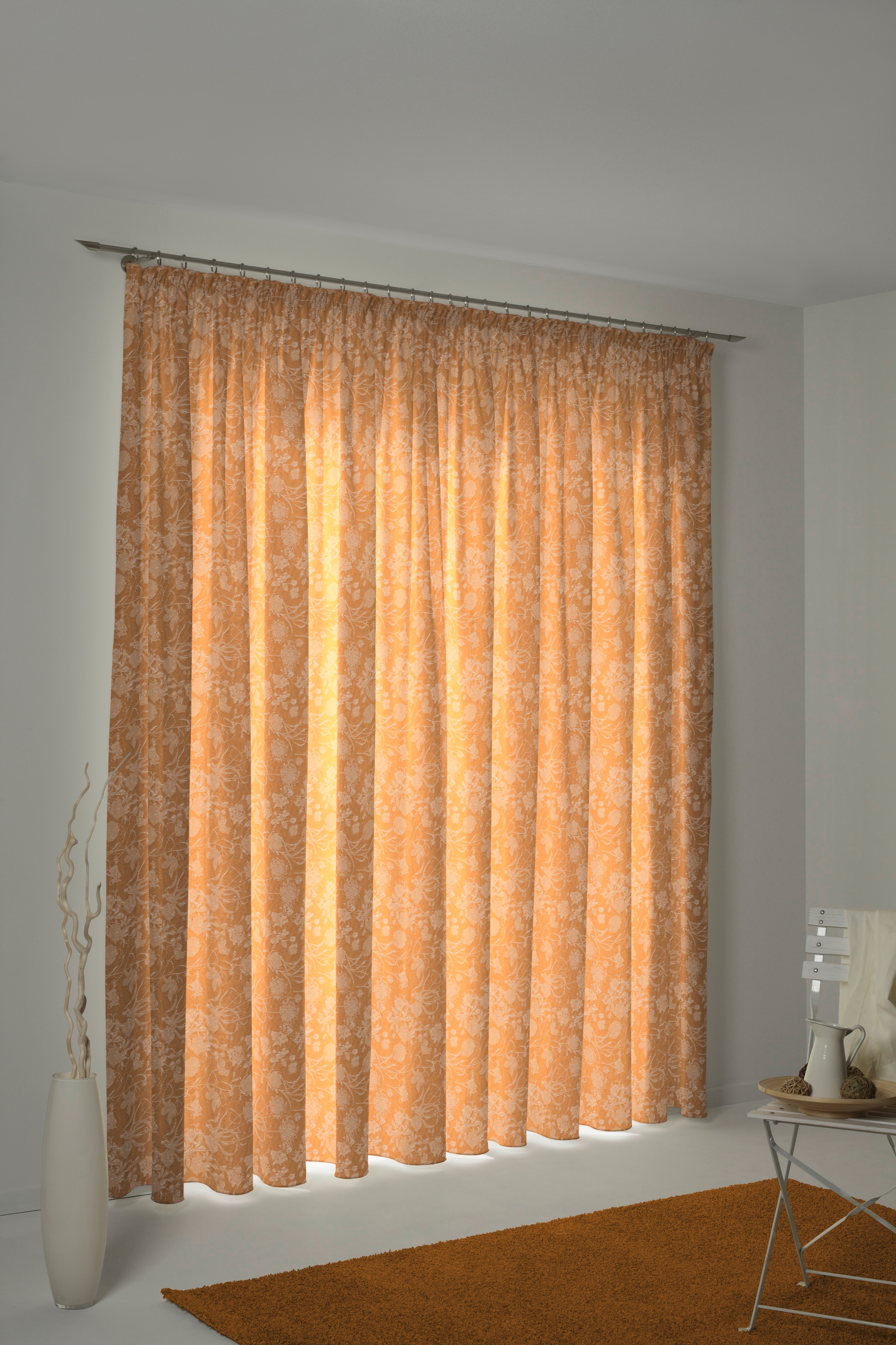 Adam Vorhang »Flower Cuvée« Kräuselband 1 Stk. tlg. aus 100% Bio-Baumwolle günstig online kaufen