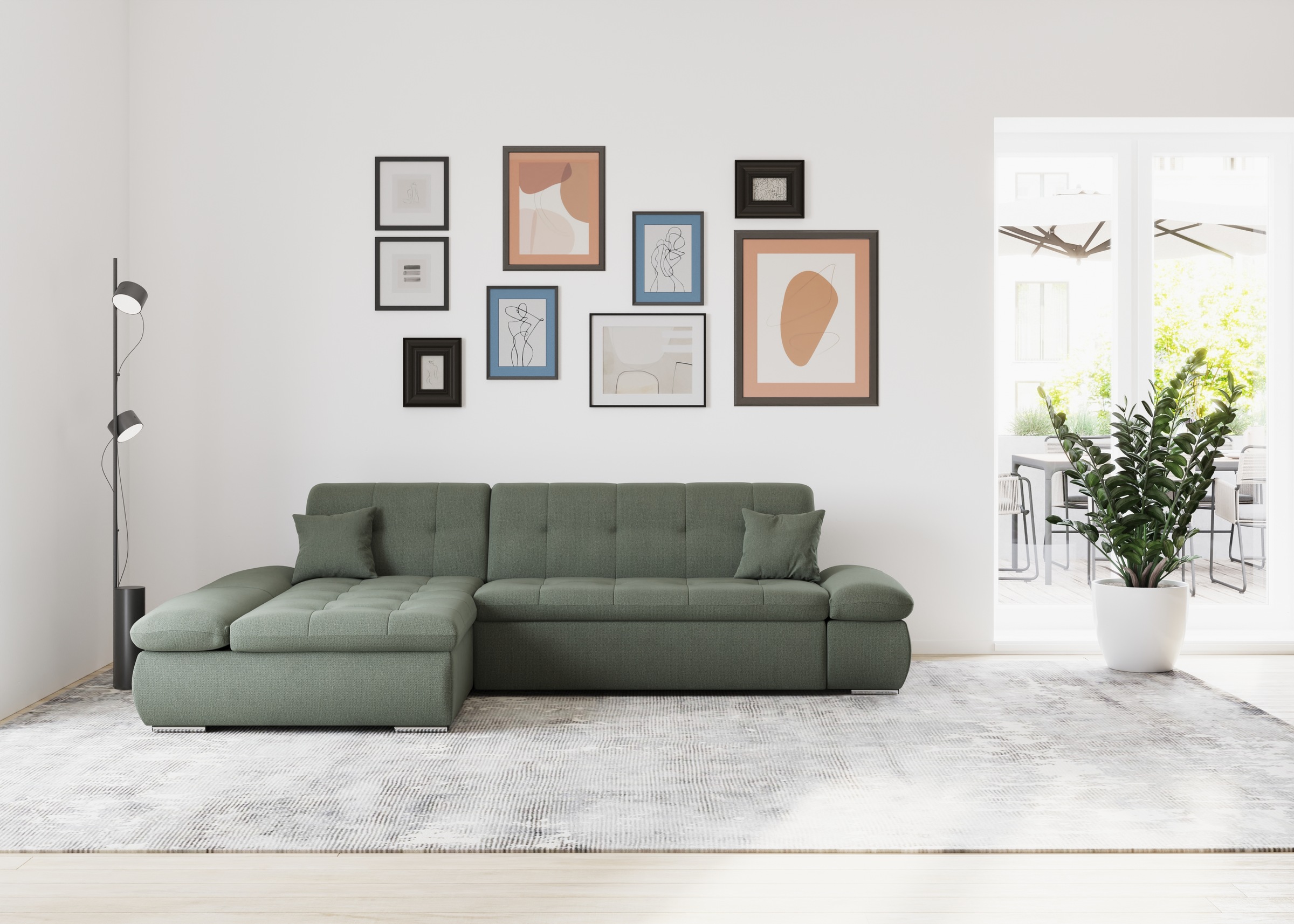 DOMO collection Ecksofa »Moric, L-Form, XXL-Sofa - Breite 300cm«, wahlweise günstig online kaufen