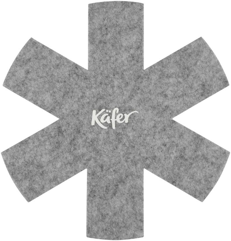 Käfer Pfannenschoner Topf- und Pfannenuntersetzer, 3er-Set, Ø 38 cm, schützt, flexibel, waschbar, platzsparend