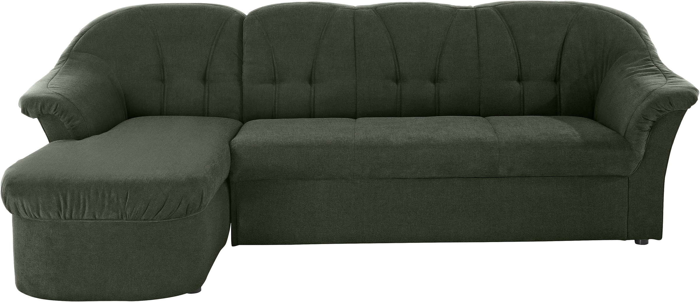 DOMO collection Ecksofa "Pegnitz, elegante Rückensteppung, komfortabel, L-F günstig online kaufen