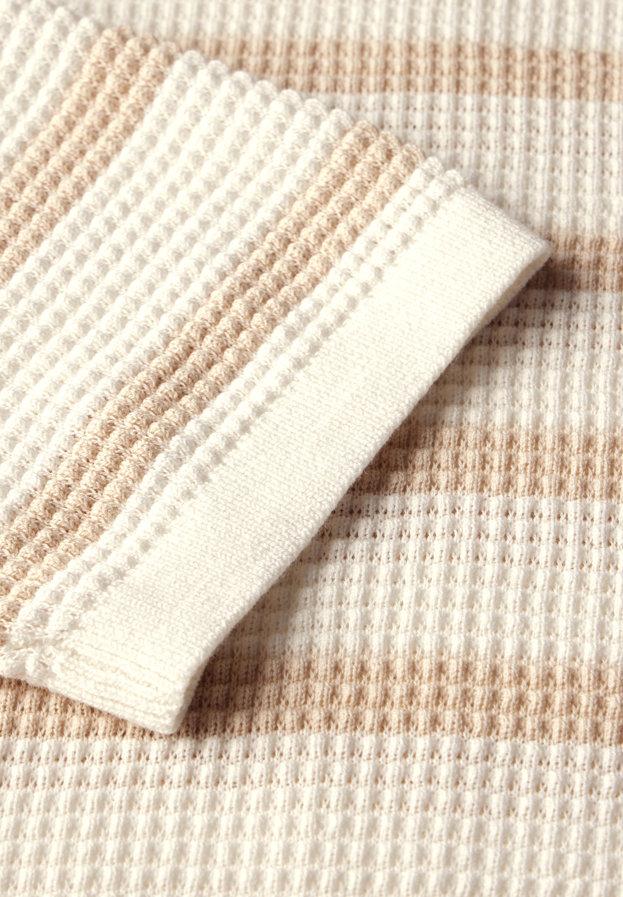 Cecil Kurzarmpullover, mit Streifen und in Struktur-Optik
